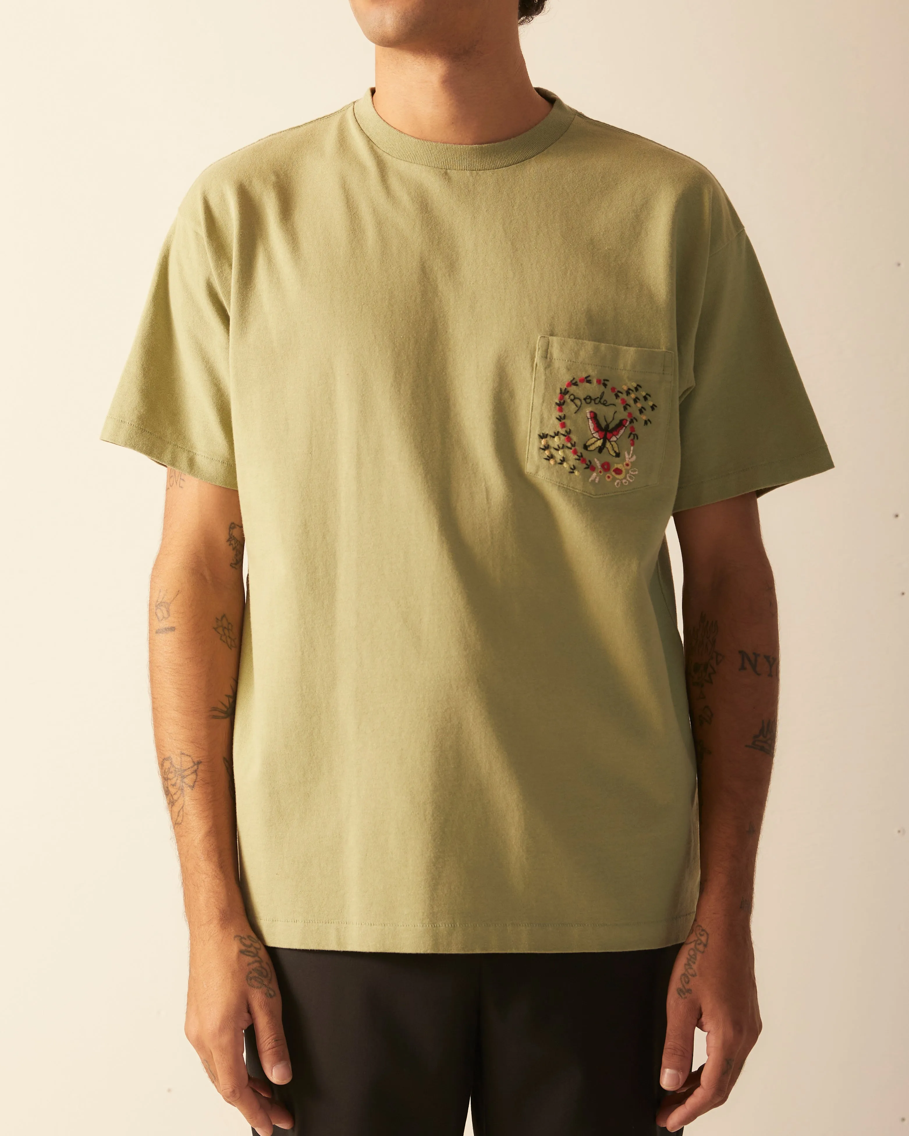 Leafwing Pocket Tee - Mint sold by BODE product image thumbnail 2