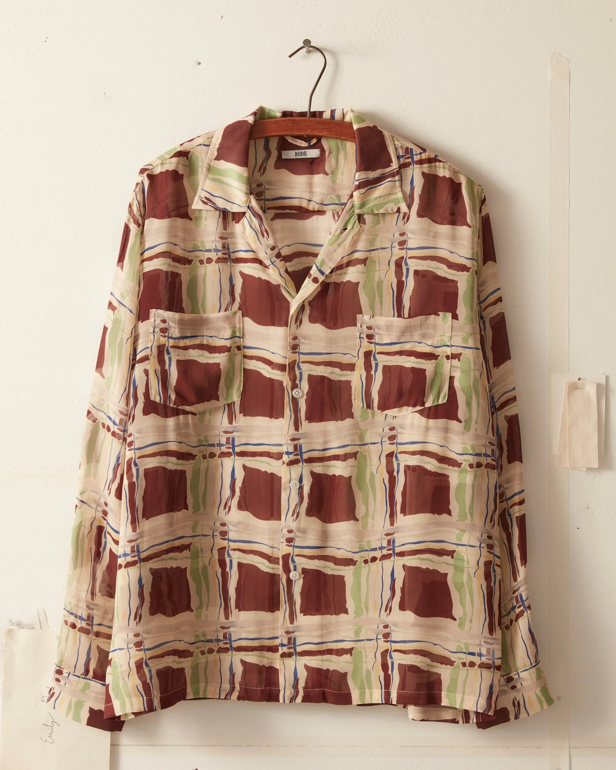 Ripple Plaid Long Sleeve Shirt sold by BODE product image thumbnail 2