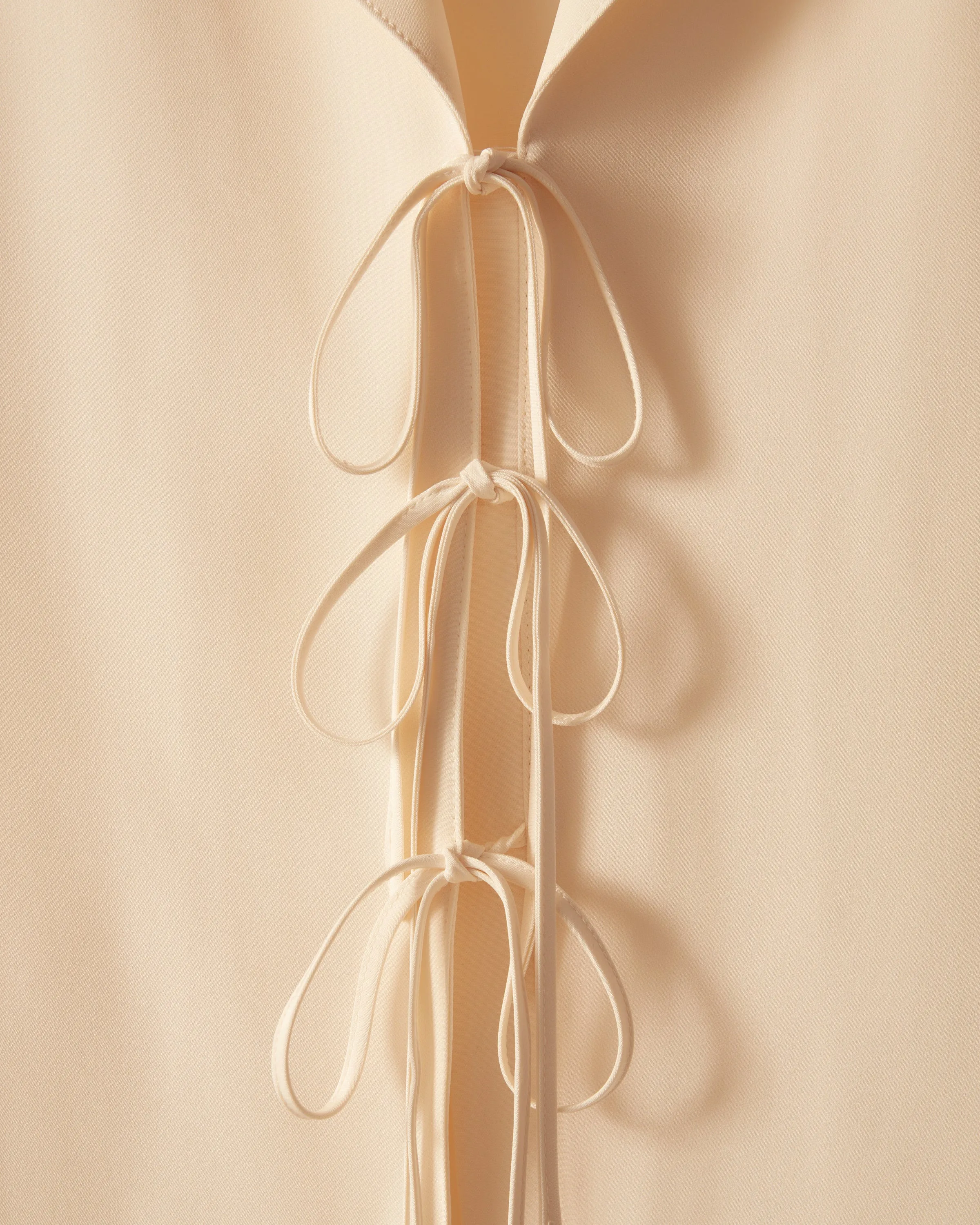 Micro Tie Short Sleeve Shirt - Cream sold by BODE product image thumbnail 2