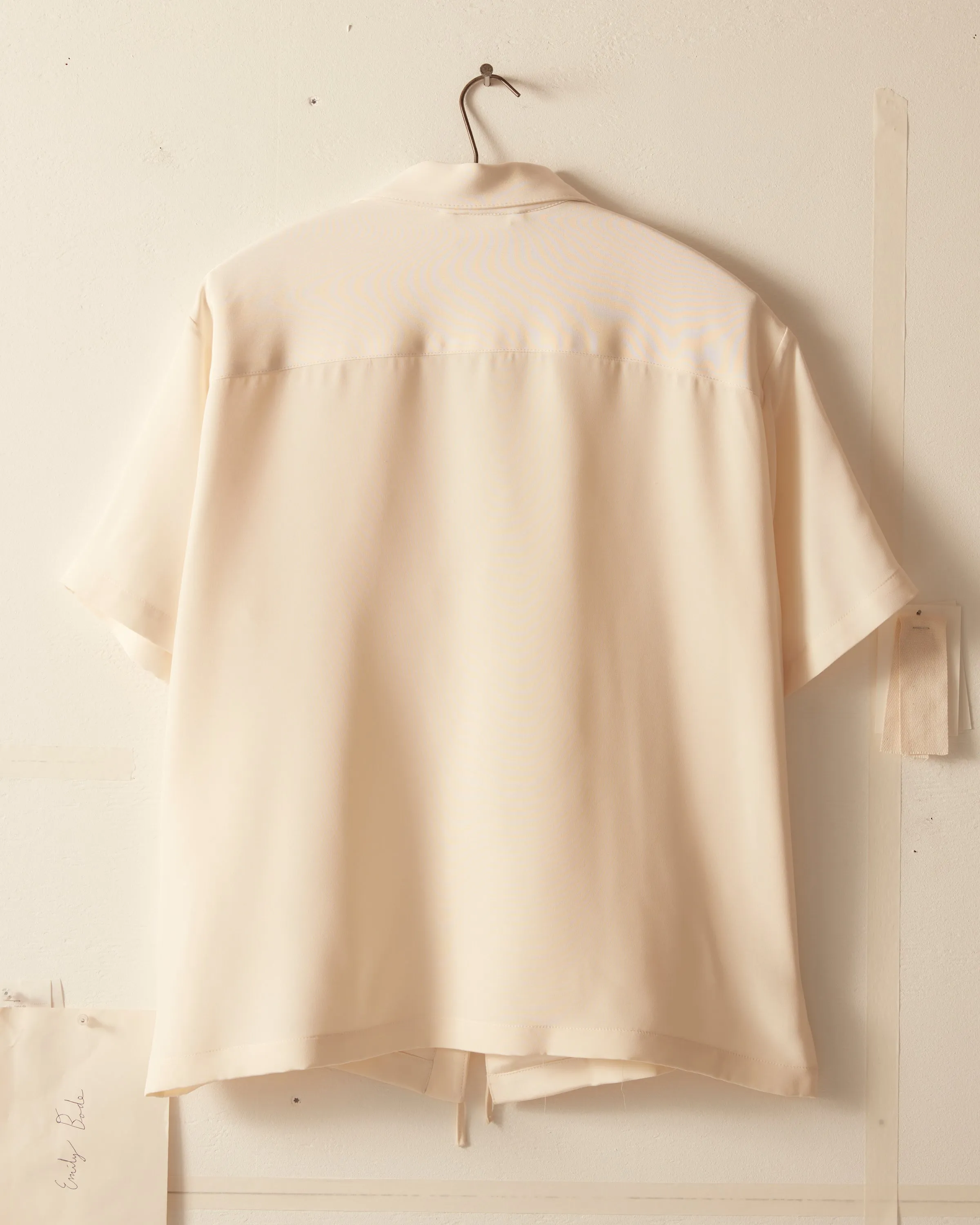 Micro Tie Short Sleeve Shirt - Cream sold by BODE product image thumbnail 3