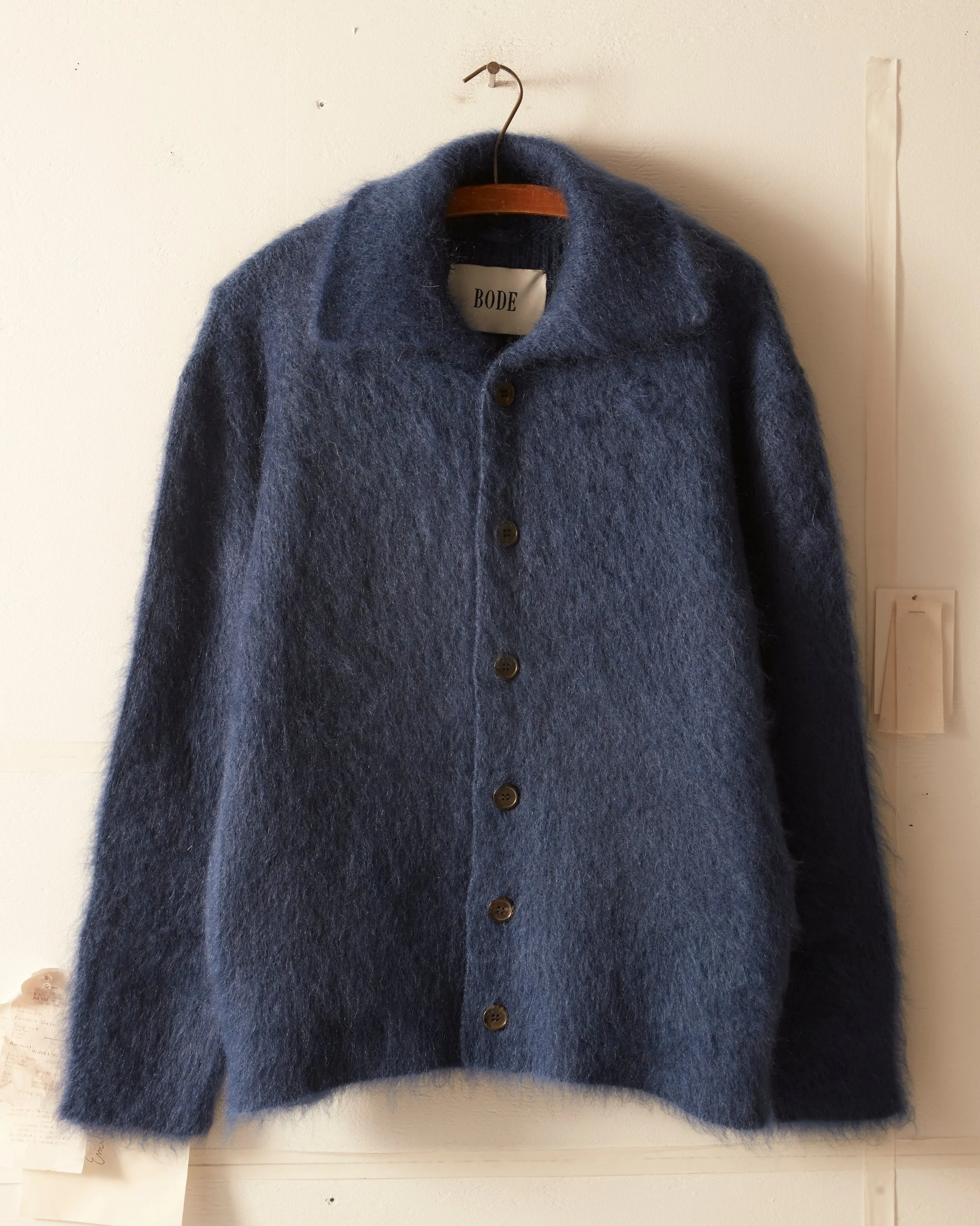Mohair Cardigan - Blue sold by BODE