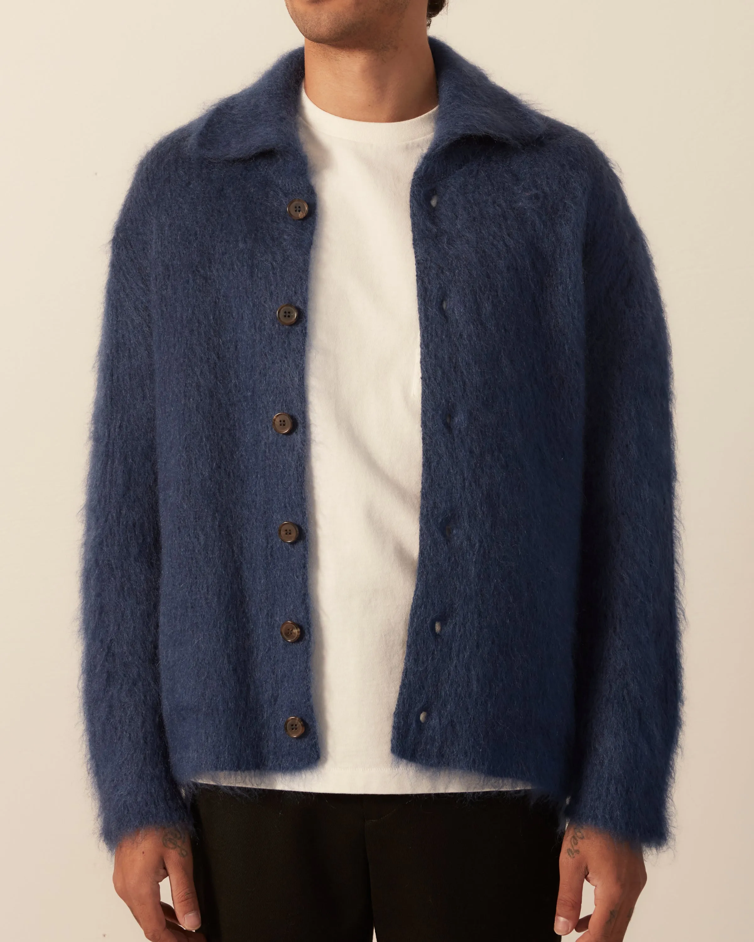 Mohair Cardigan - Blue sold by BODE product image thumbnail 2