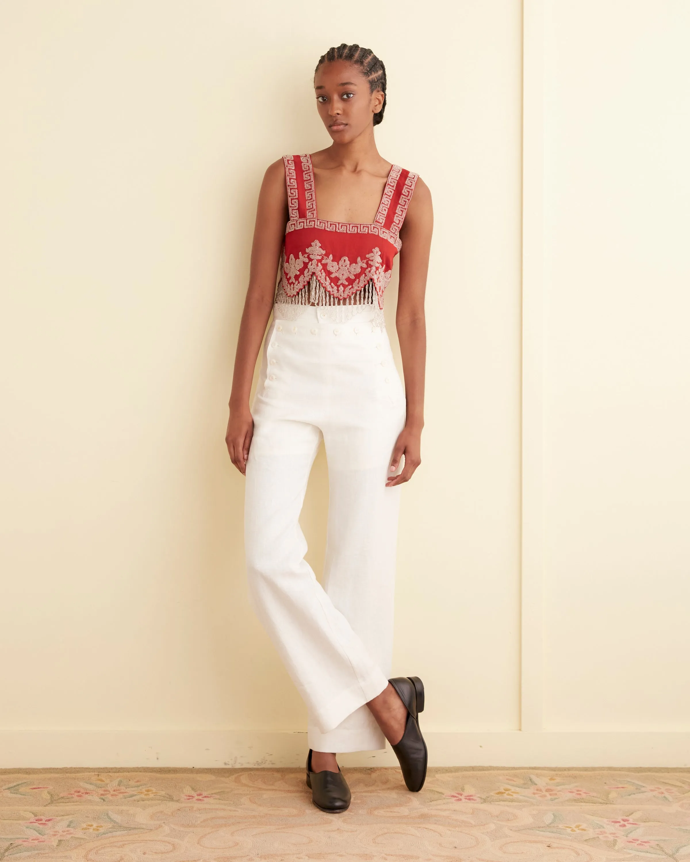 Amrita Fringe Top sold by BODE
