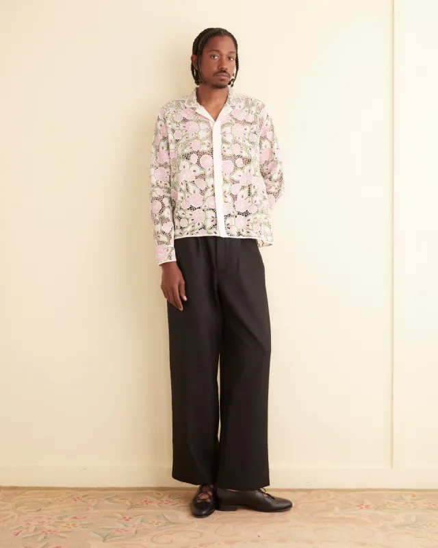 Peony Lace Long Sleeve Shirt sold by BODE