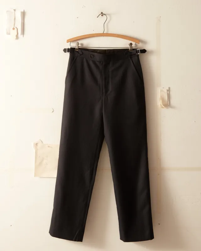 Pinstripe Navy Trousers - 28 sold by BODE