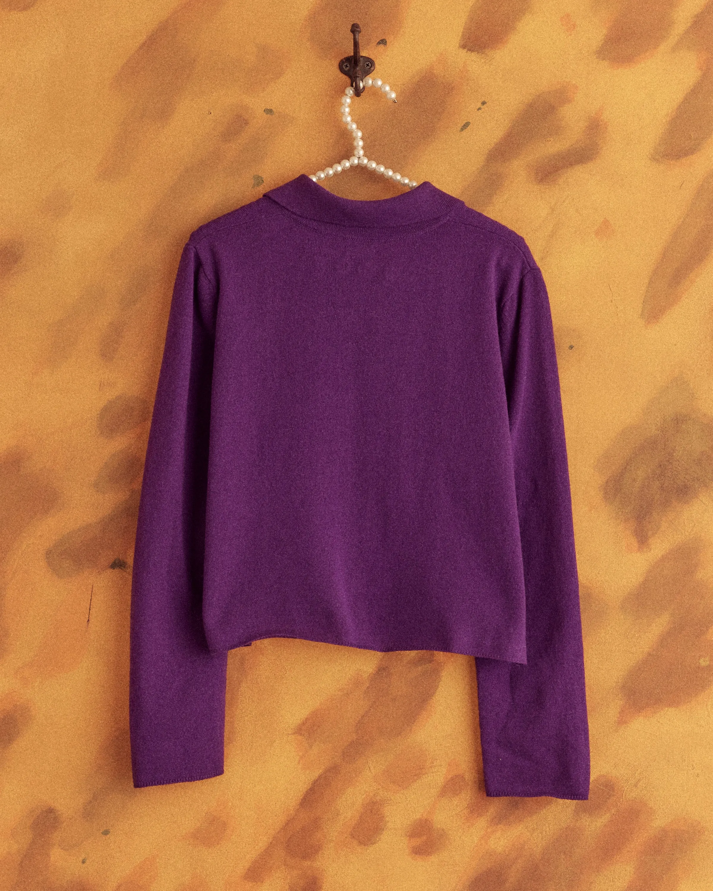 Lodge Cardigan - Plum sold by BODE product image thumbnail 3