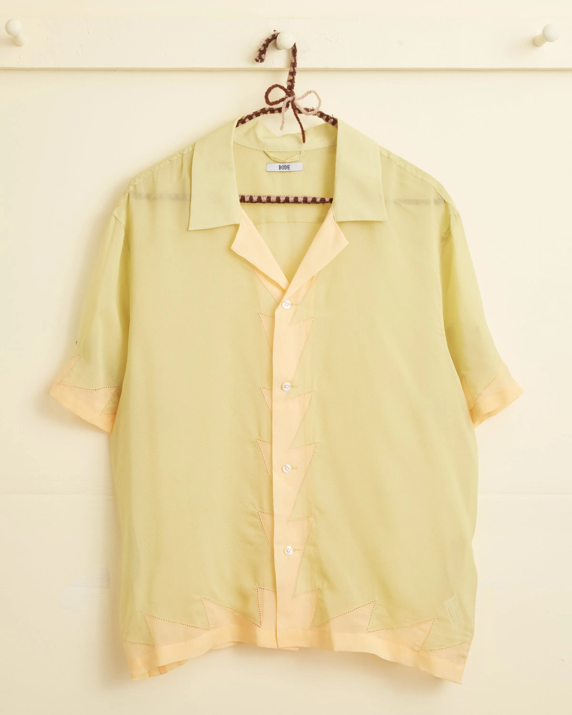 Deco Zig-Zag Short Sleeve Shirt sold by BODE