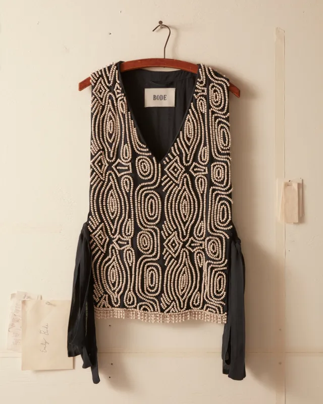 Beaded Ripple Dickie sold by BODE