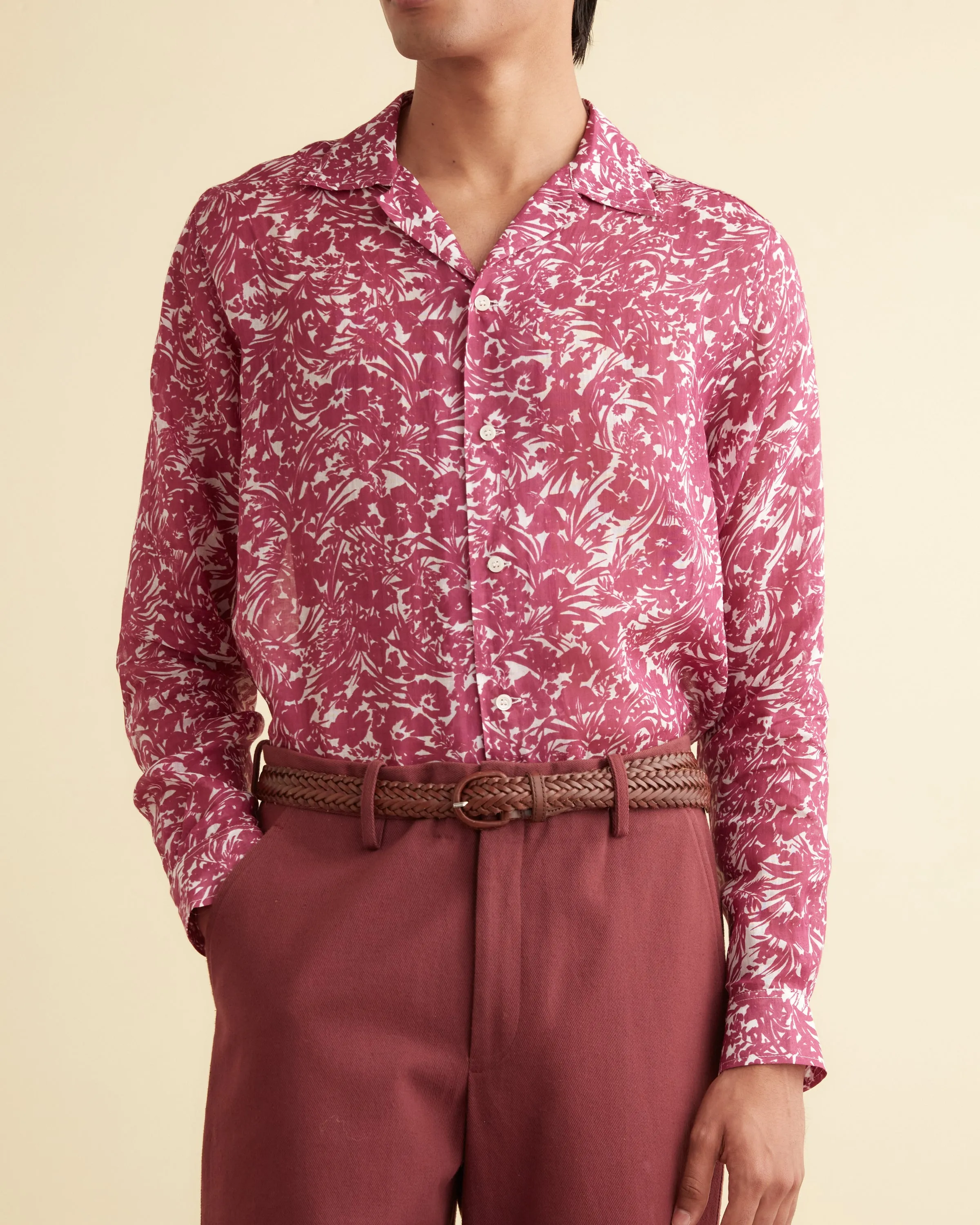 Hibiscus Spray Long Sleeve Shirt sold by BODE product image thumbnail 2