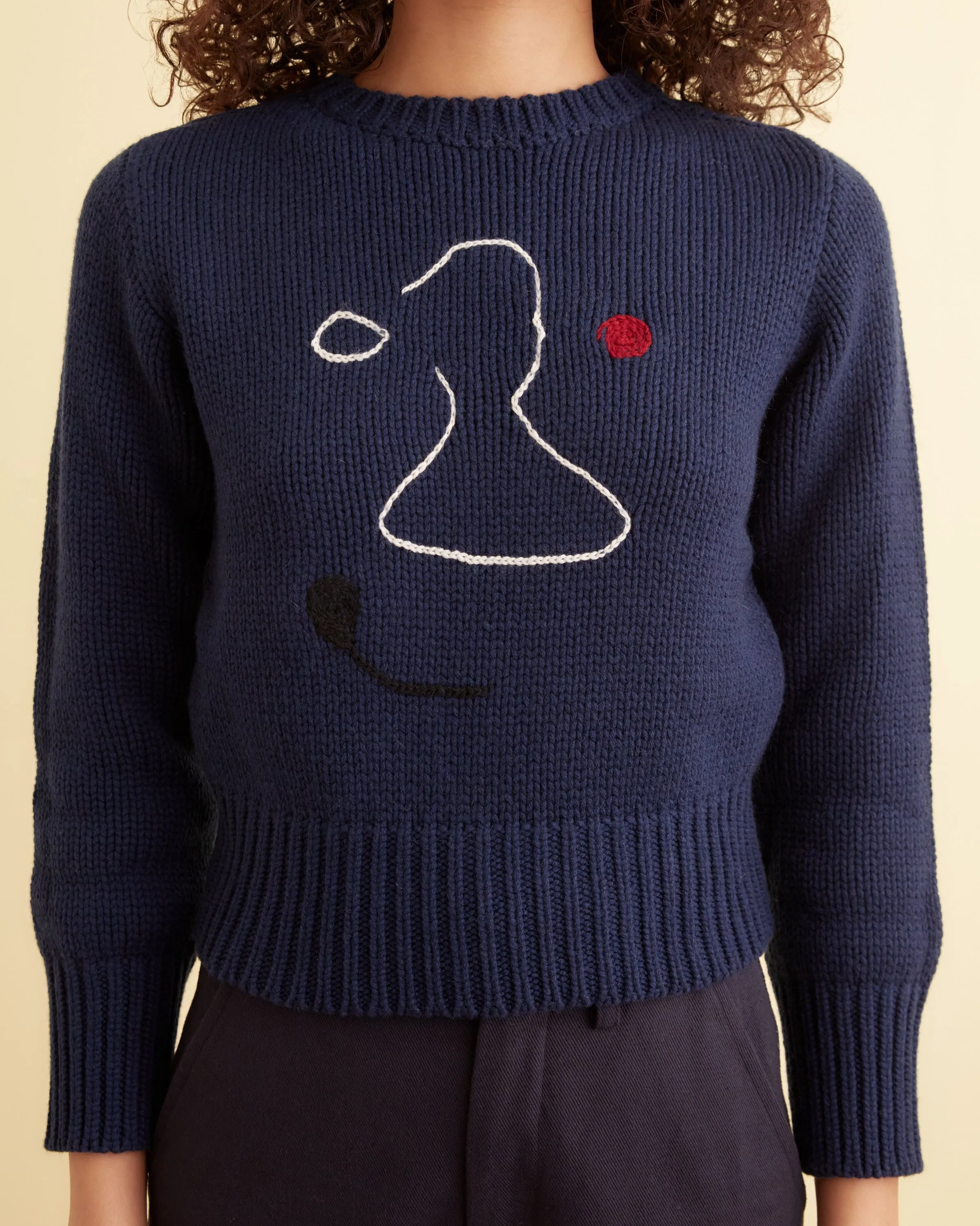 Doodle Crewneck - Navy sold by BODE product image thumbnail 2