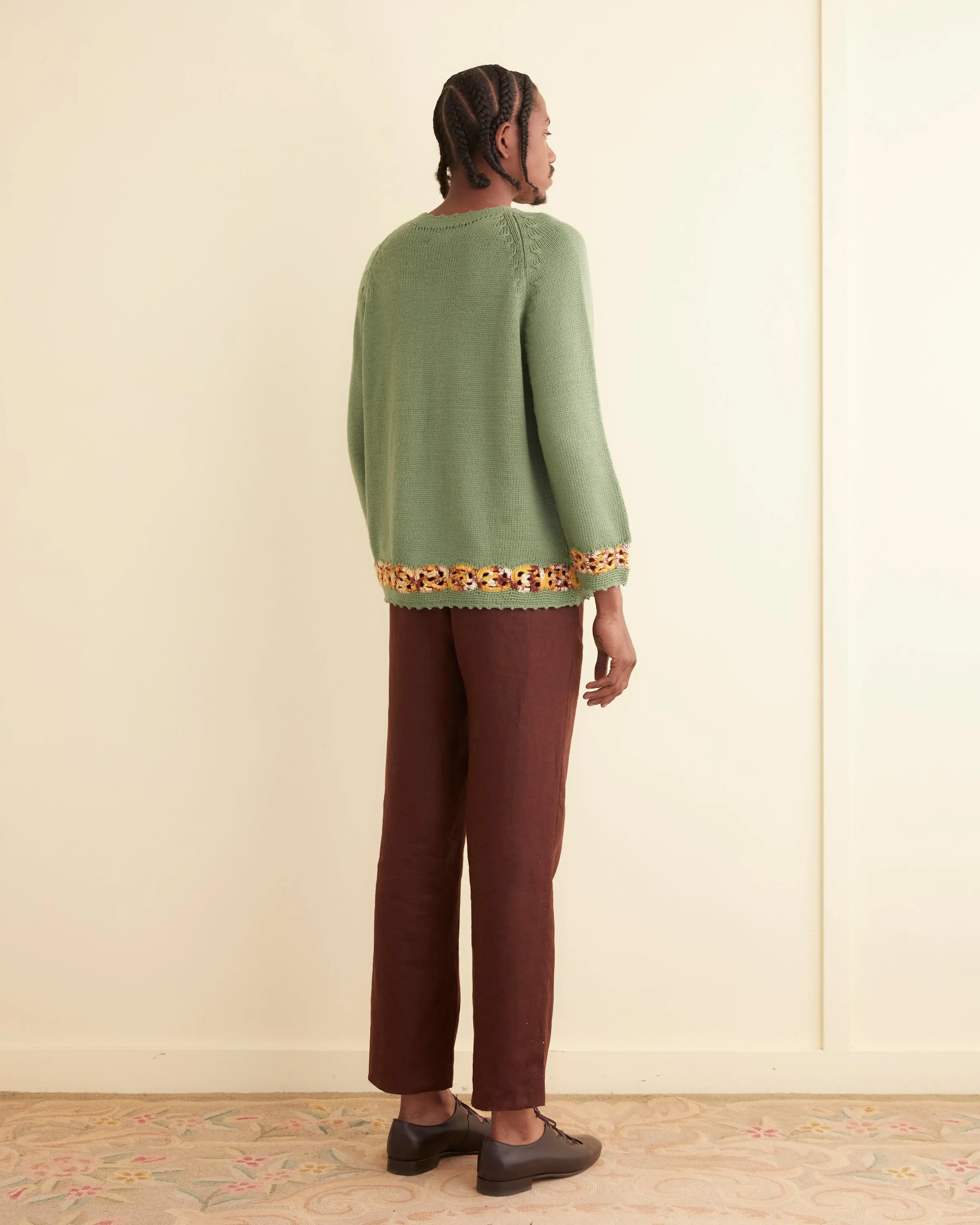 Daisy Garland Sweater - Green sold by BODE product image thumbnail 3