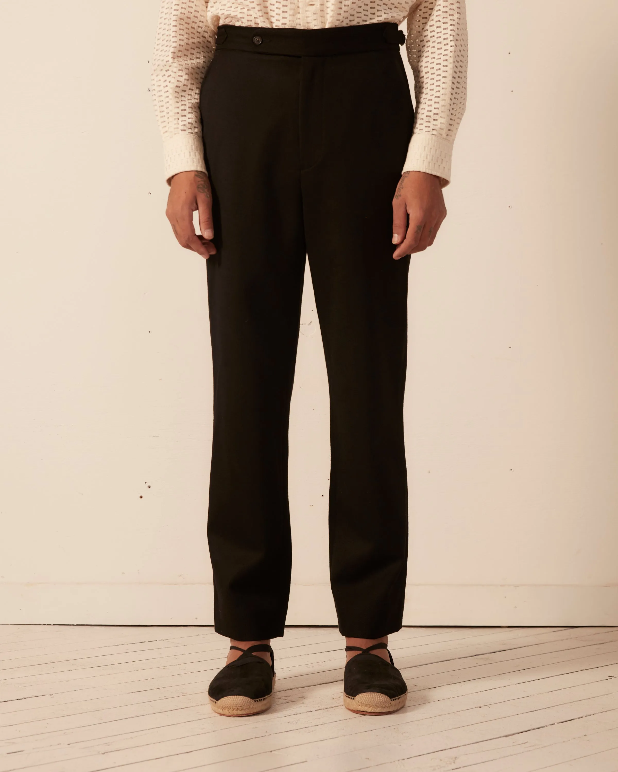 Twill Side Buckle Trousers - Black sold by BODE product image thumbnail 3