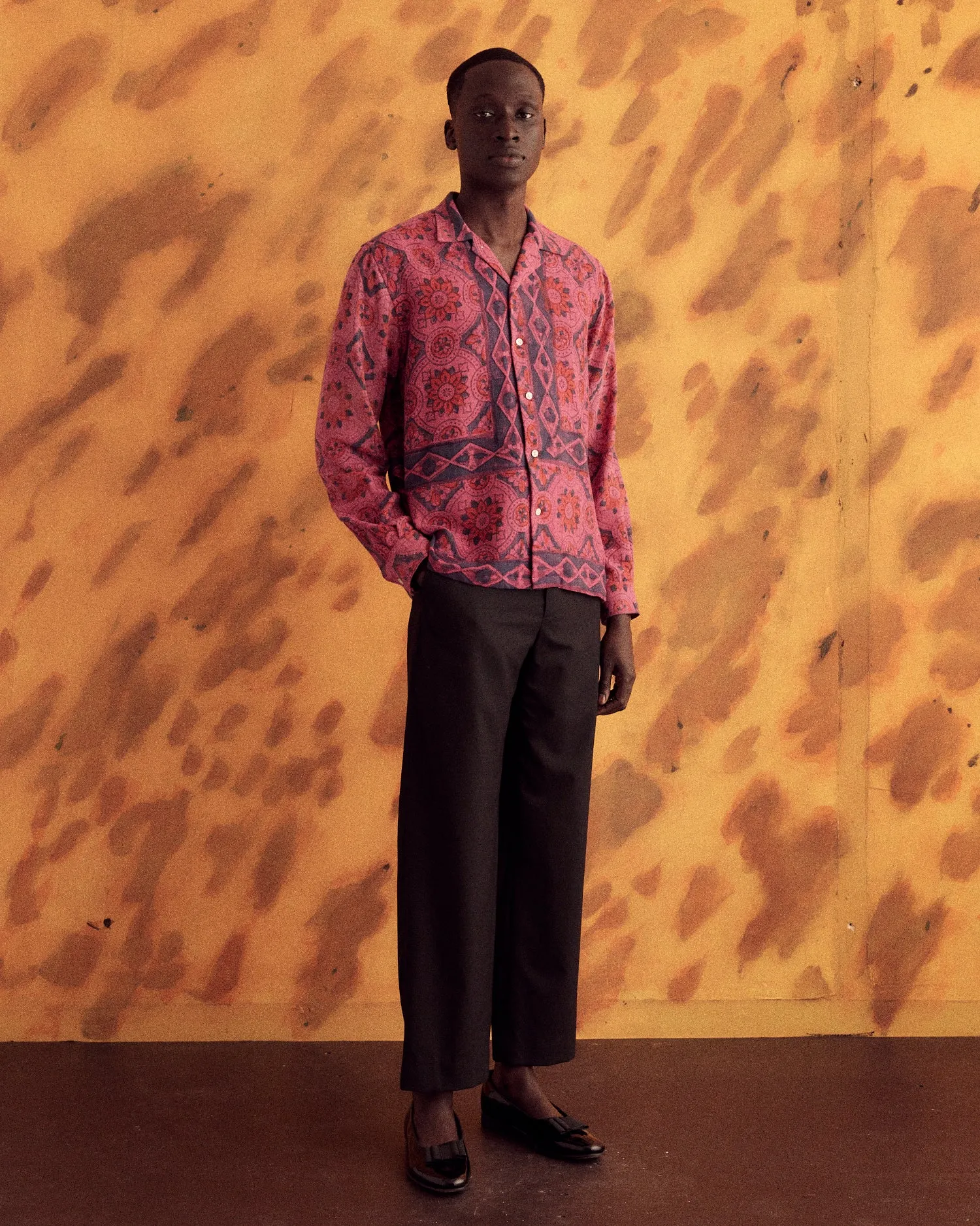 Fuchsia Print Long Sleeve Shirt - M/L sold by BODE