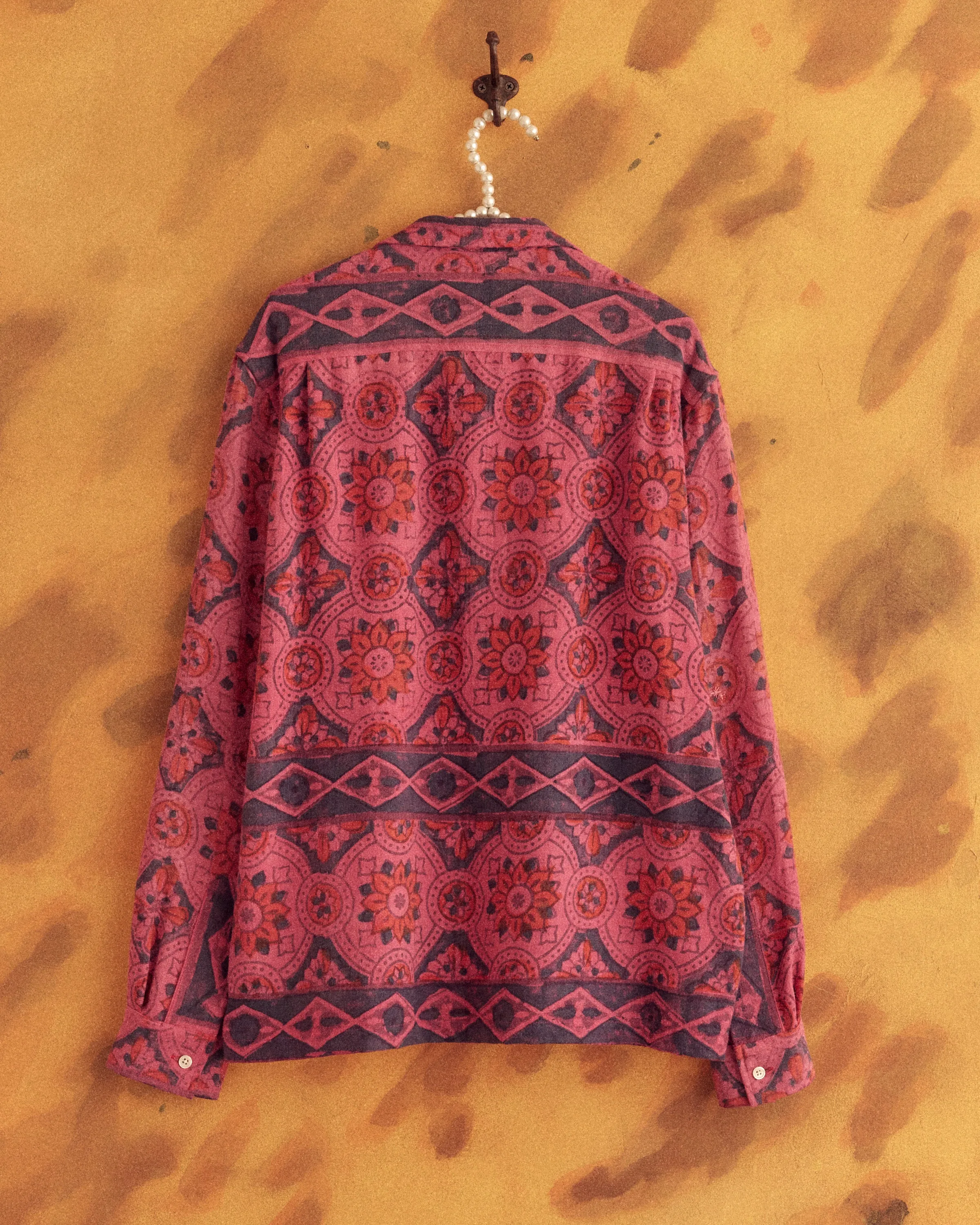 Fuchsia Print Long Sleeve Shirt - M/L sold by BODE product image thumbnail 4