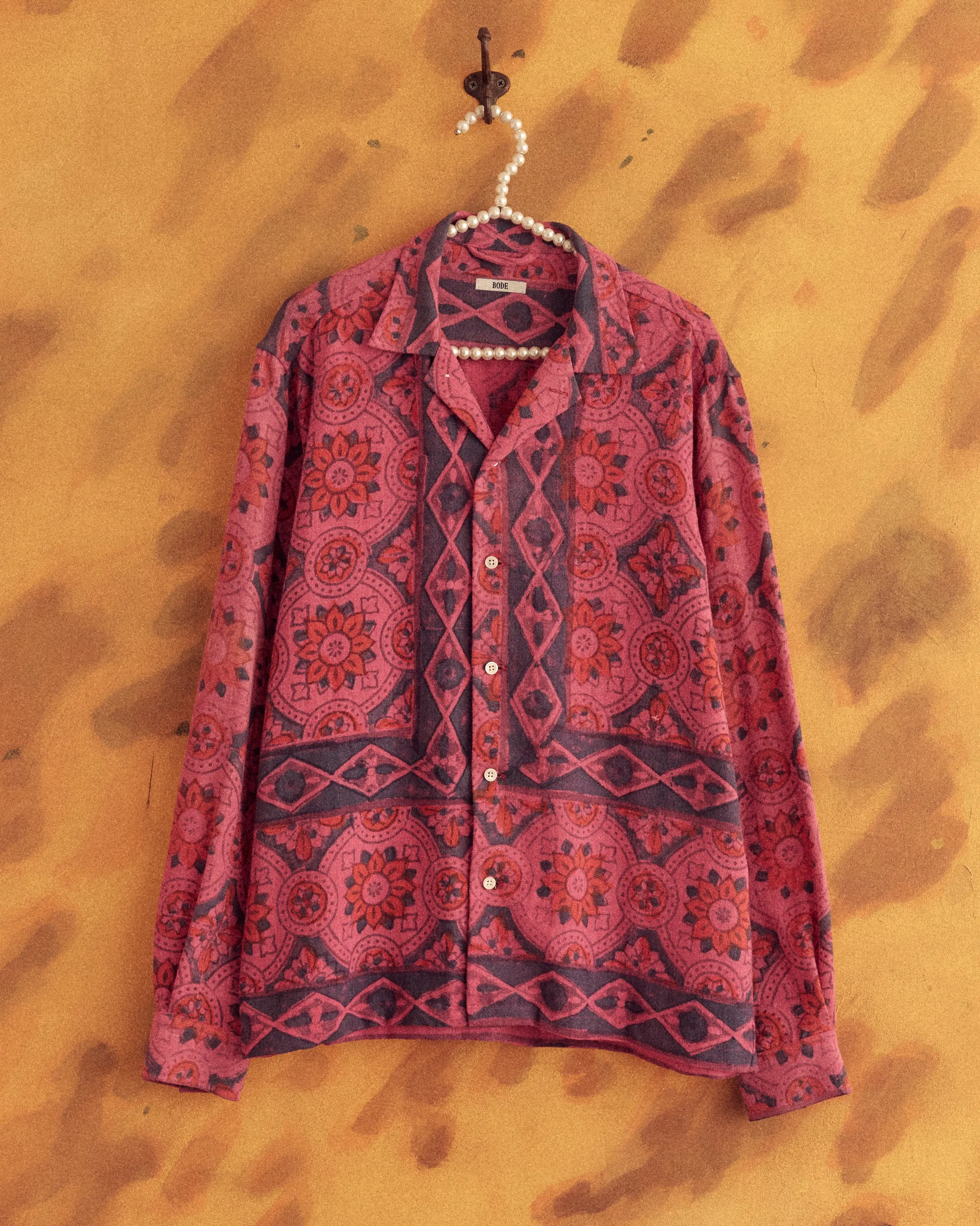 Fuchsia Print Long Sleeve Shirt - M/L sold by BODE product image thumbnail 2