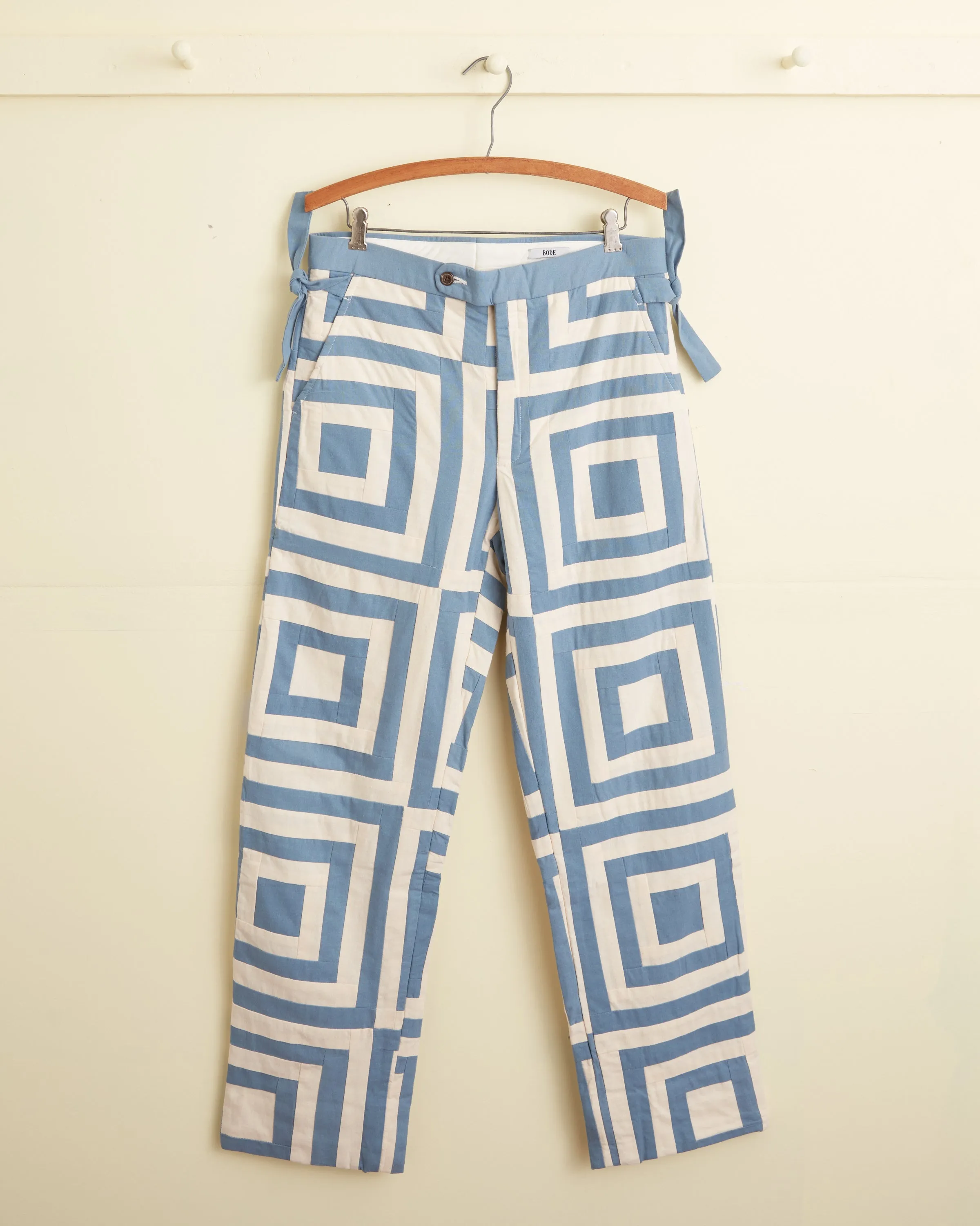 White House Steps Quilt Trousers sold by BODE