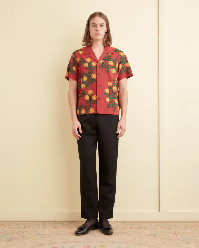 Marigold Wreath Short Sleeve Shirt sold by BODE