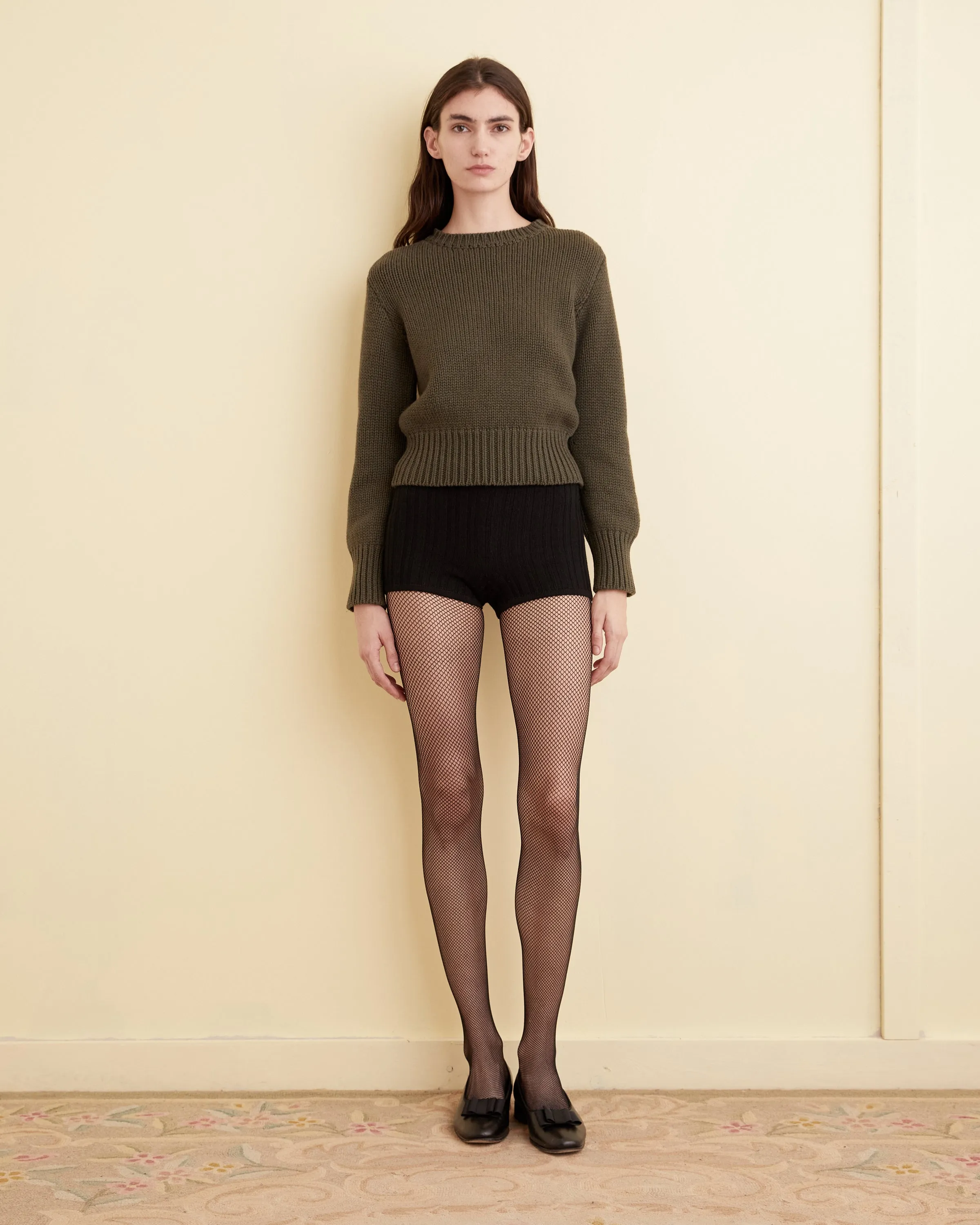 Shore Crewneck - Olive sold by BODE