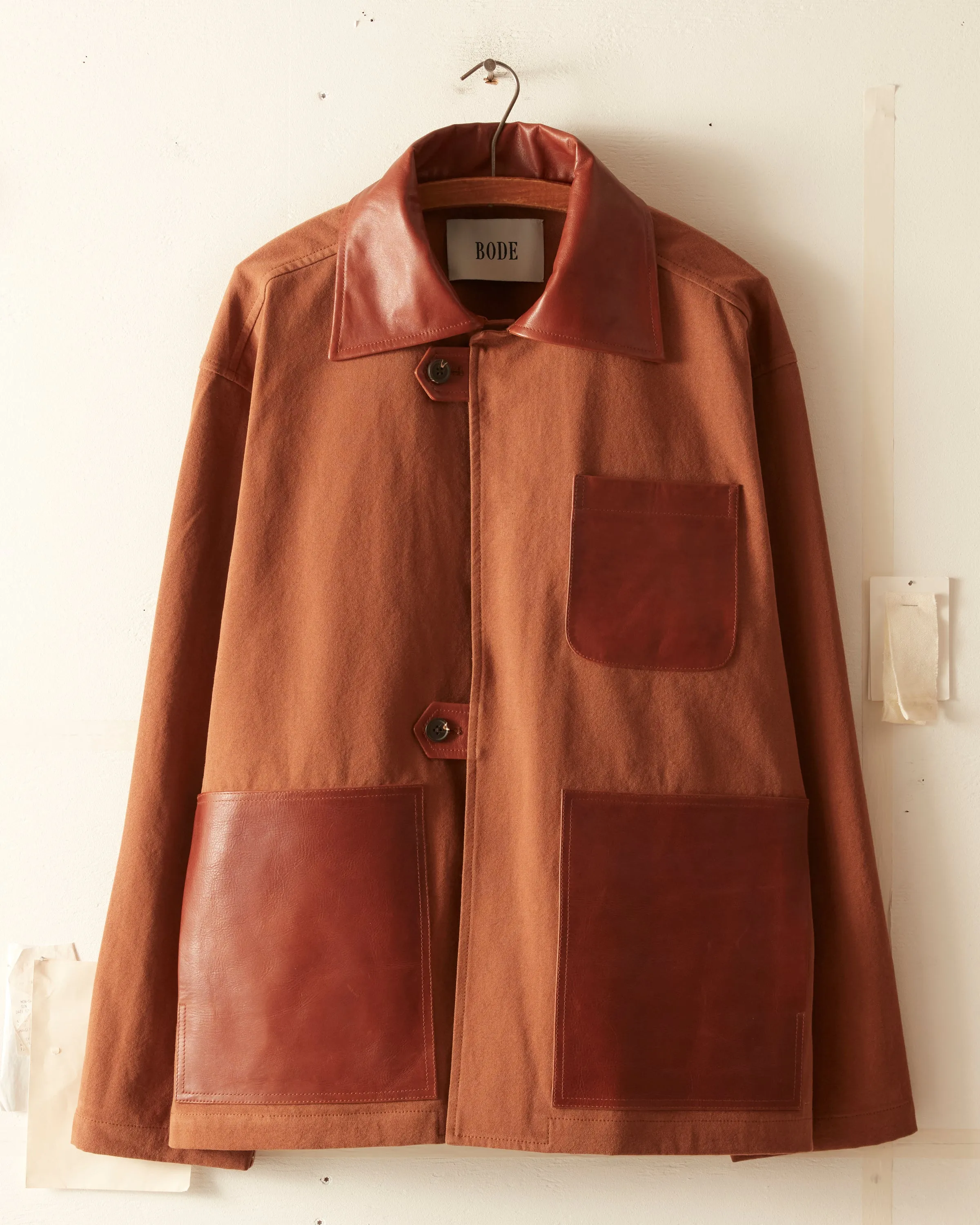 Leather Tab Jacket - Tan/Brown sold by BODE product image thumbnail 2