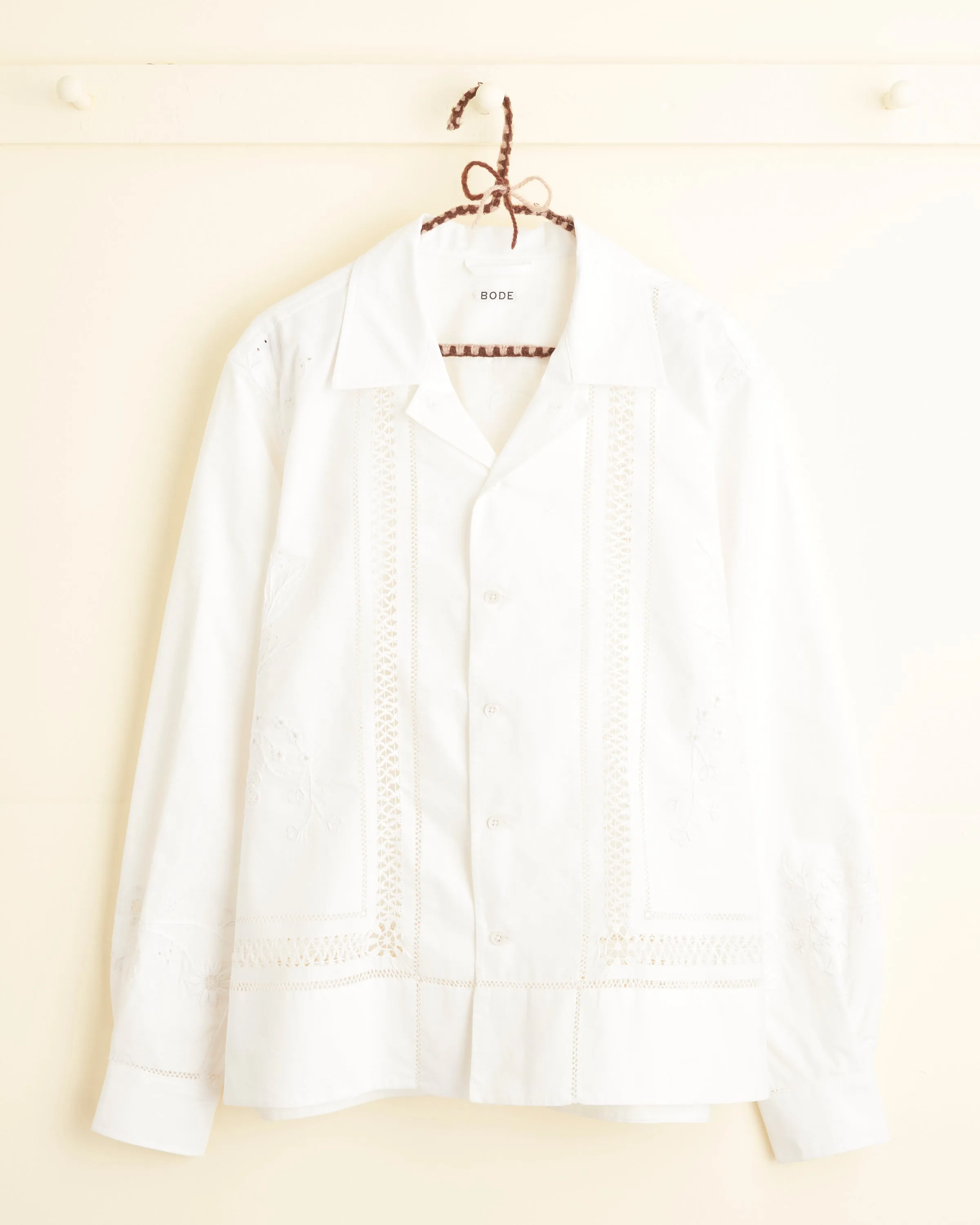 Wrought Flower Long Sleeve Shirt - M sold by BODE