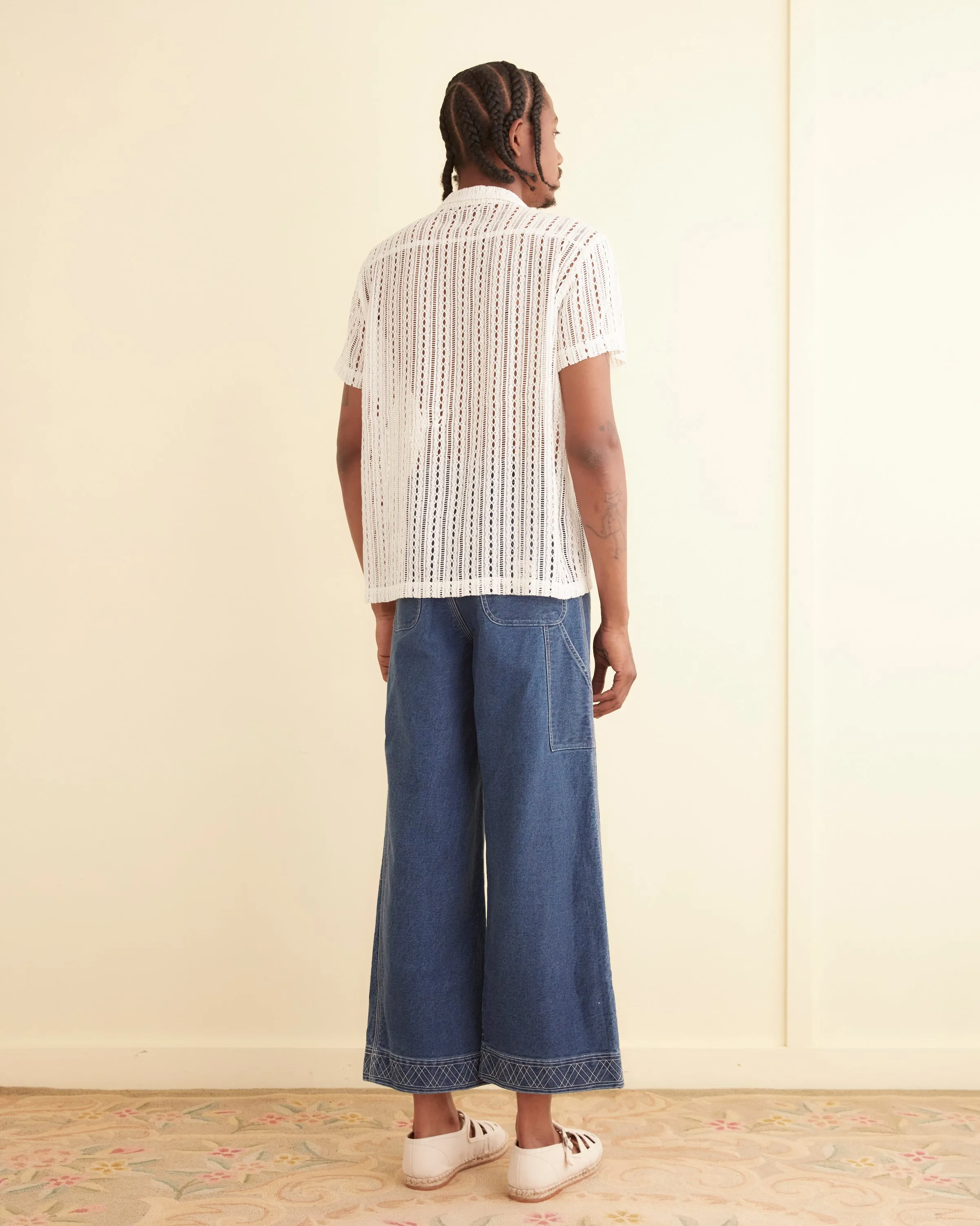 Meandering Lace Short Sleeve Shirt sold by BODE product image thumbnail 3