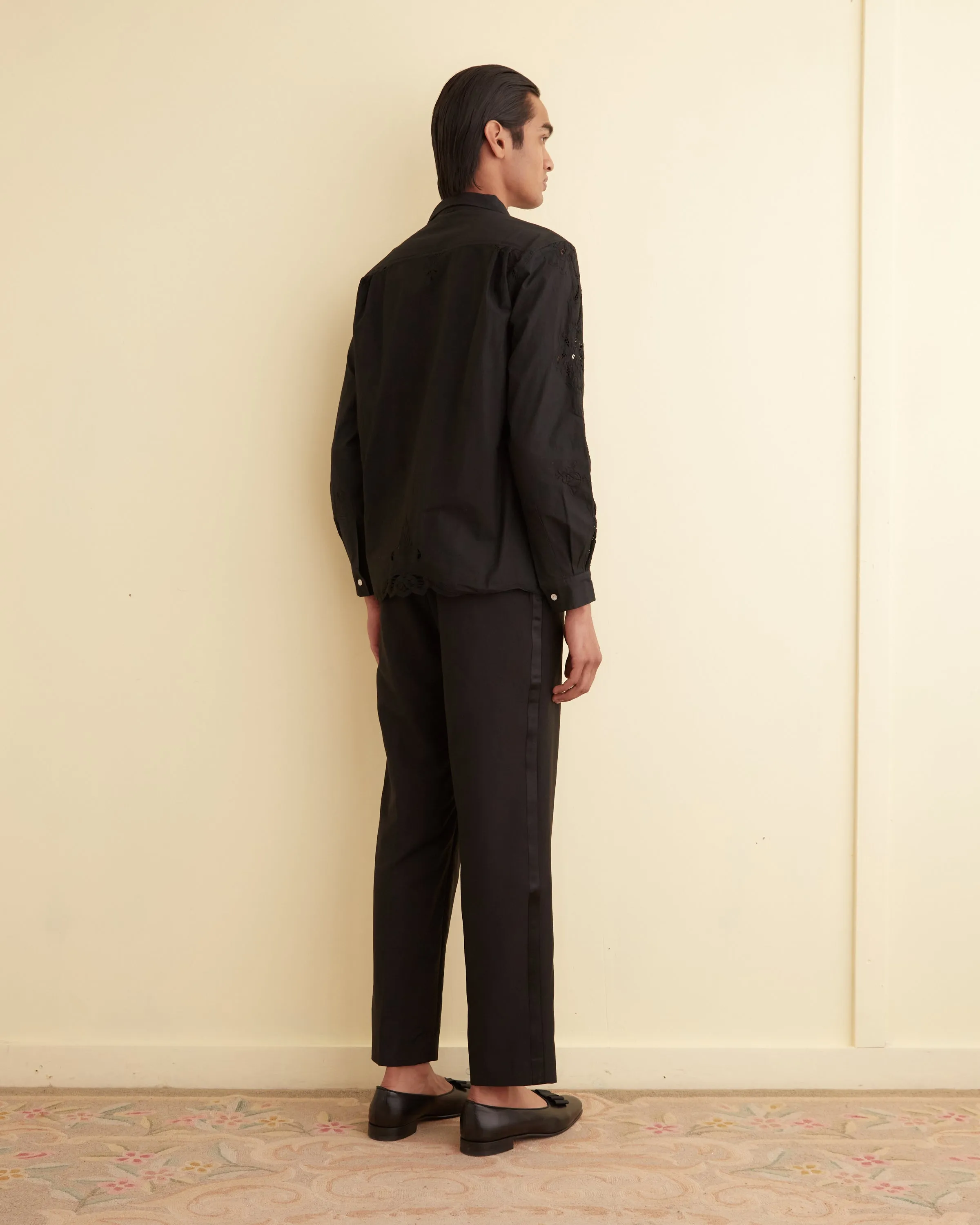 One-of-a-Kind Overdyed Lace Cutwork Shirt sold by BODE product image thumbnail 3