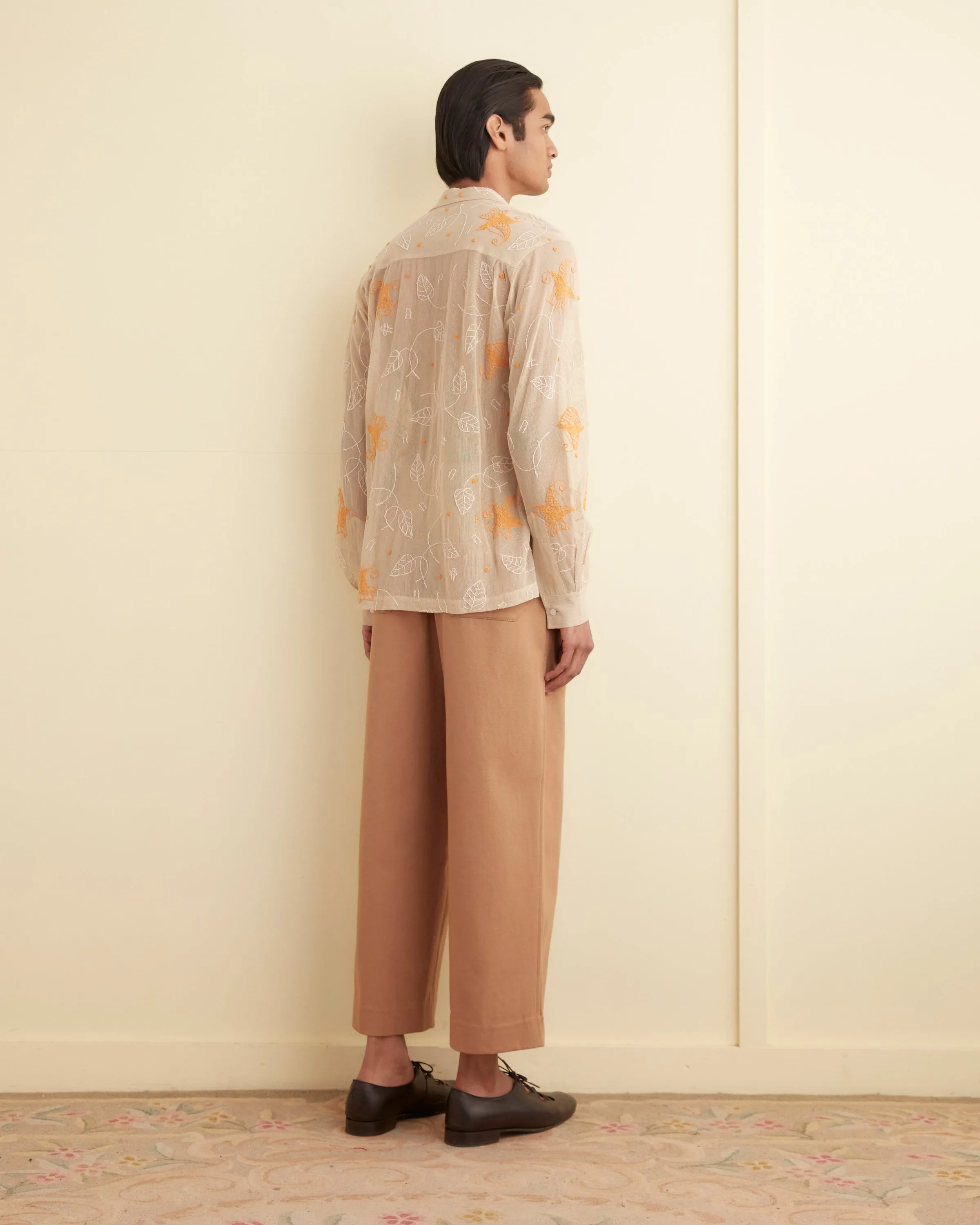 Mesh Lilium Long Sleeve Shirt sold by BODE product image thumbnail 3