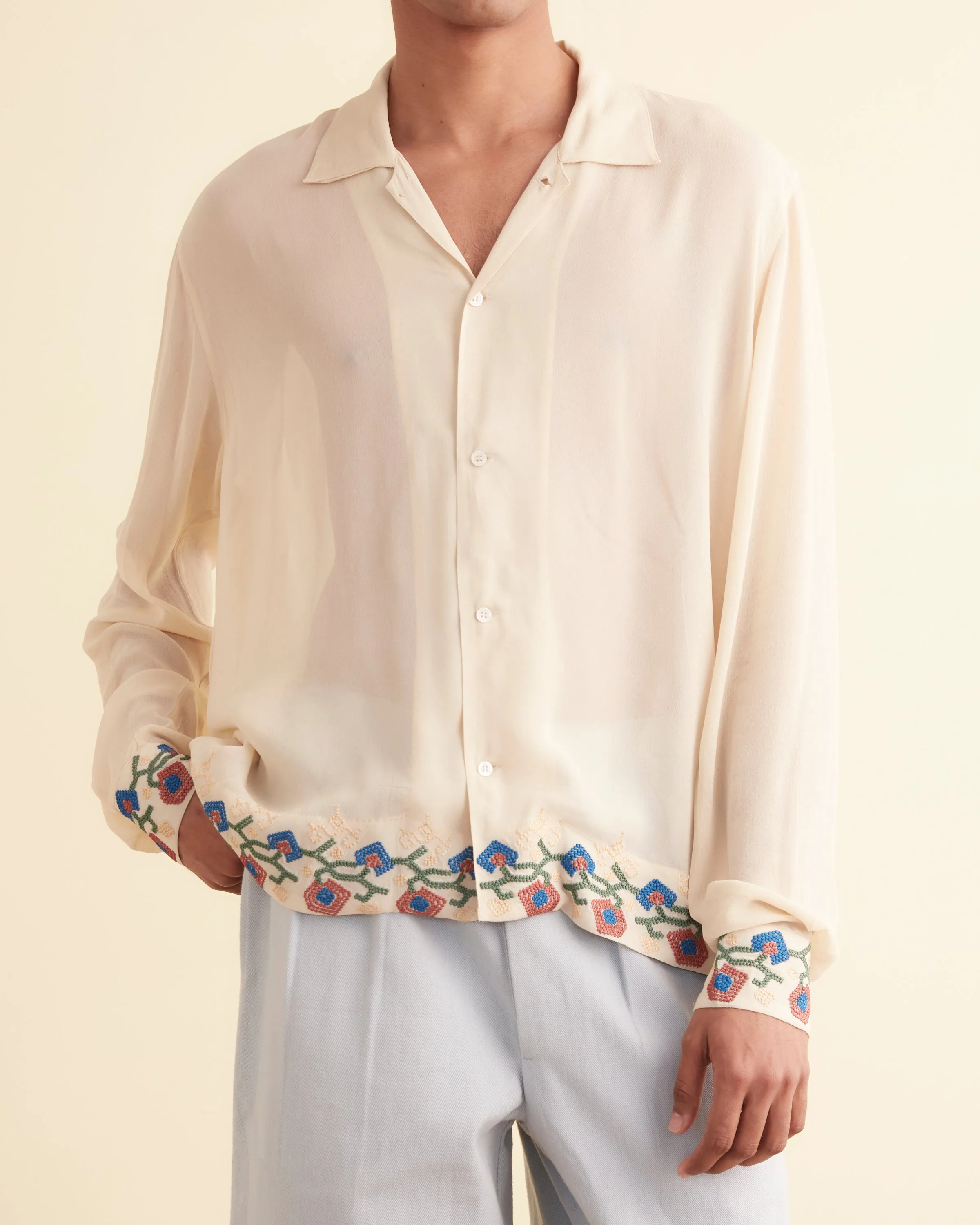 Flowering Liana Long Sleeve Shirt sold by BODE product image thumbnail 2