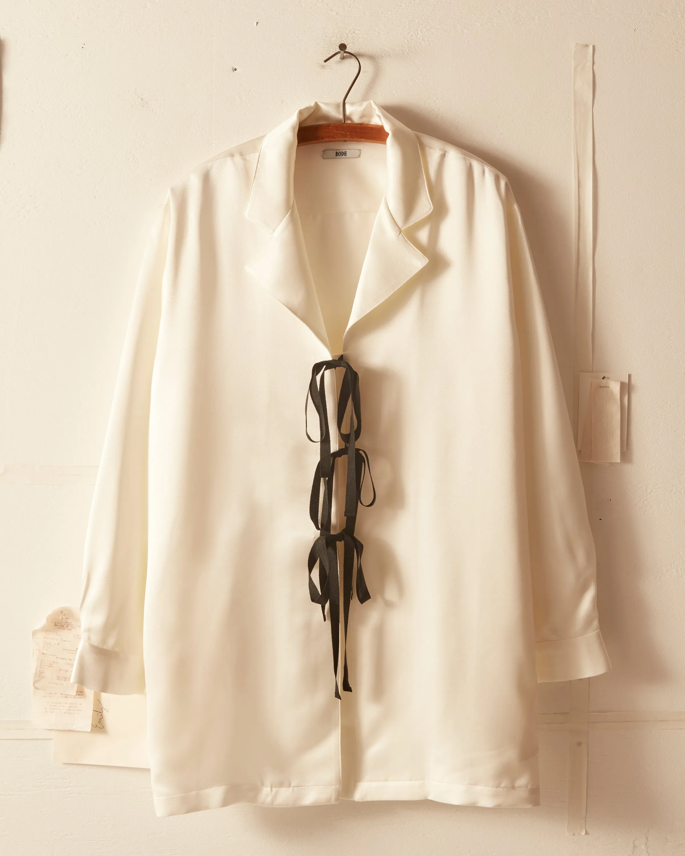 Micro Tie Tunic - Cream sold by BODE