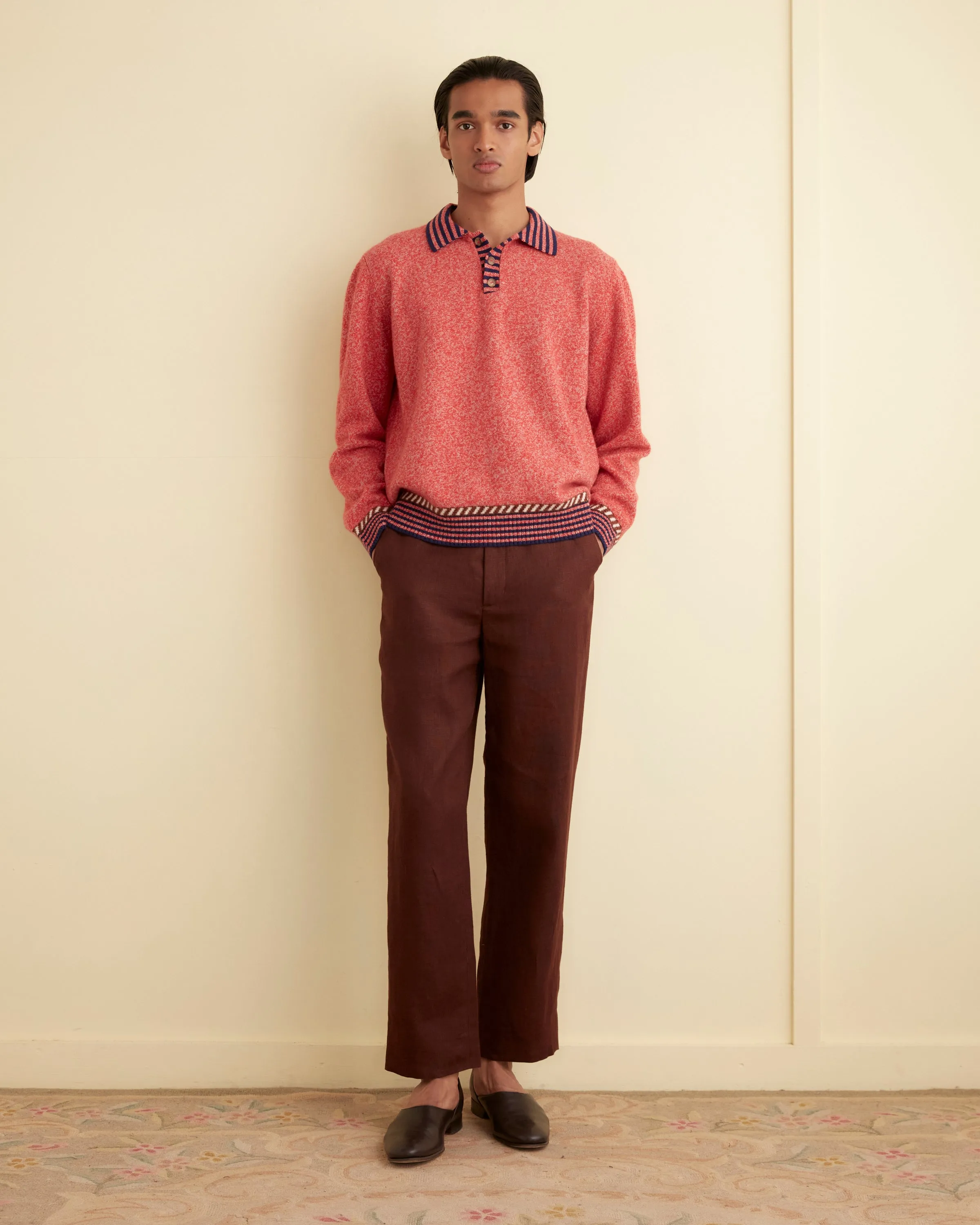 Eldridge Trim Pullover - Red sold by BODE