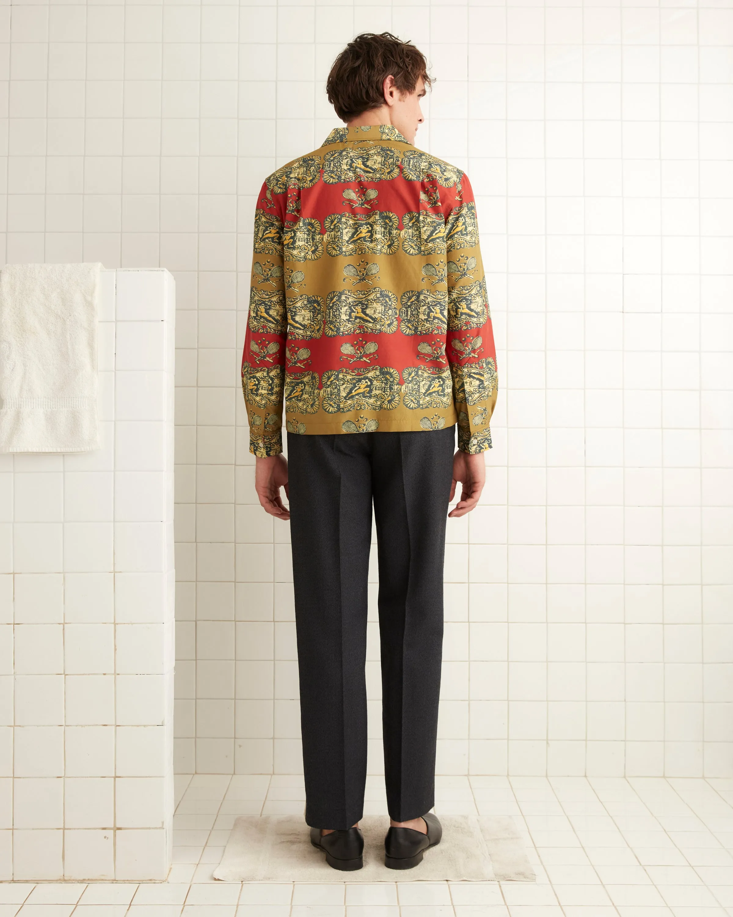 Tennis Court Long Sleeve Shirt sold by BODE product image thumbnail 3