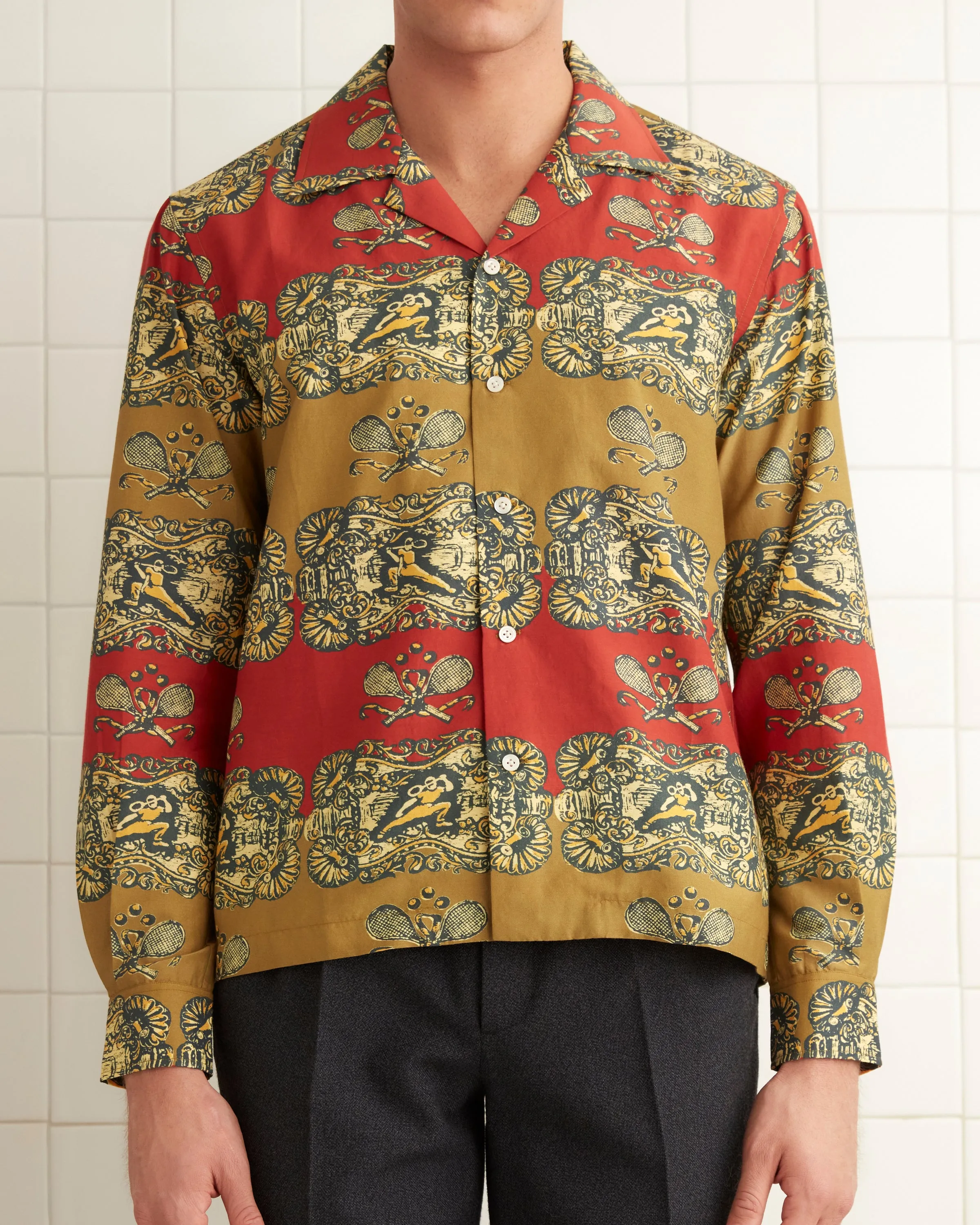 Tennis Court Long Sleeve Shirt sold by BODE product image thumbnail 2