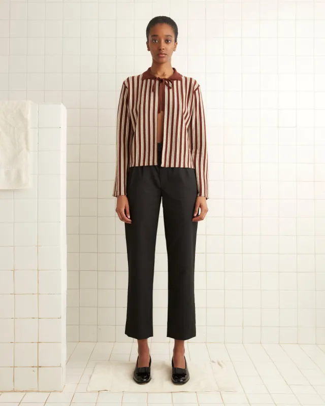 Hogan Stripe Cardigan - Brown sold by BODE