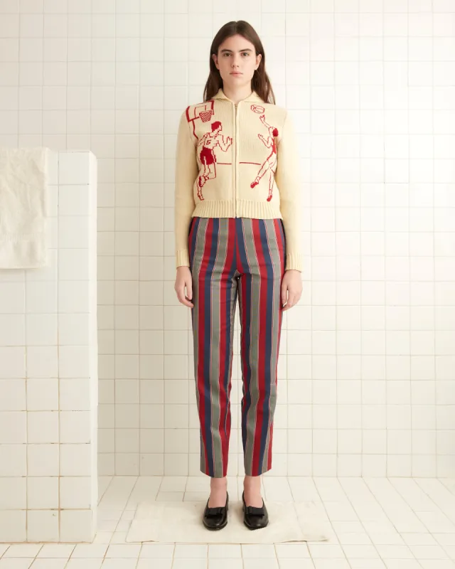 Marina Stripe Hall Trousers sold by BODE