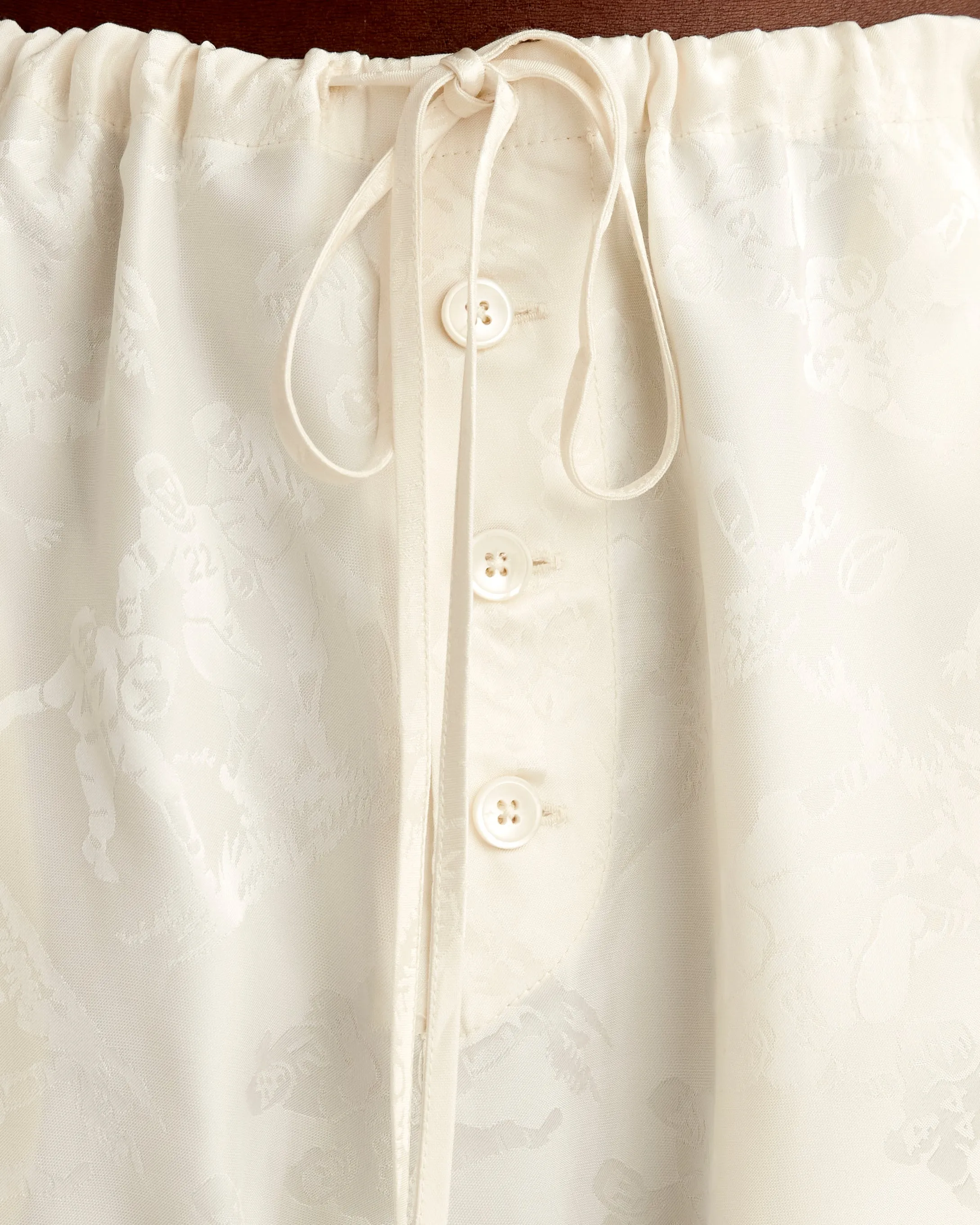 Football Jacquard Pajama Pants - Cream sold by BODE product image thumbnail 2