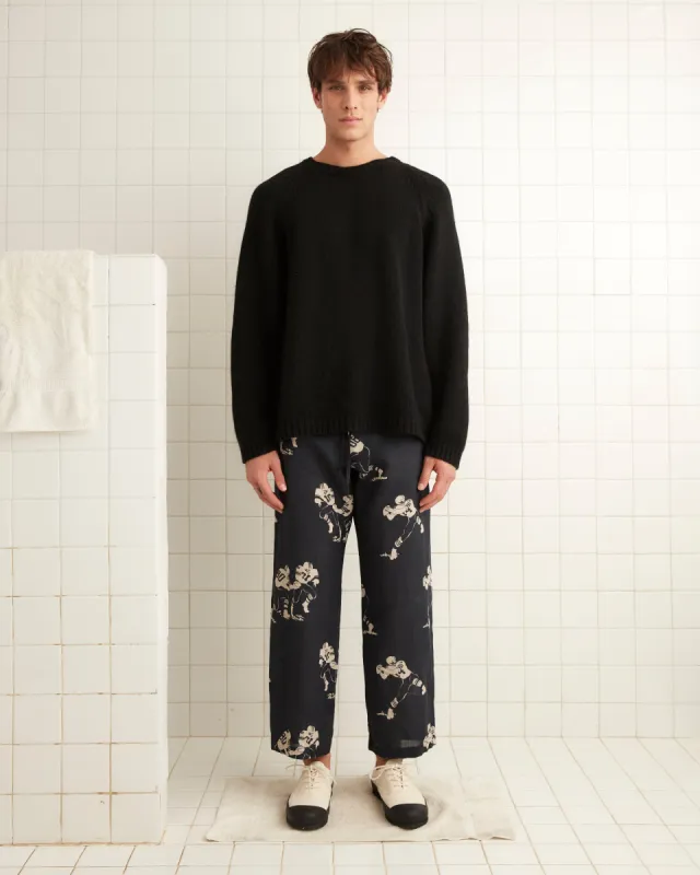 Football Silhouette Pajama Pants - Black/Cream sold by BODE