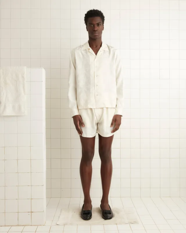 Football Jacquard Havana Shirt - Cream sold by BODE