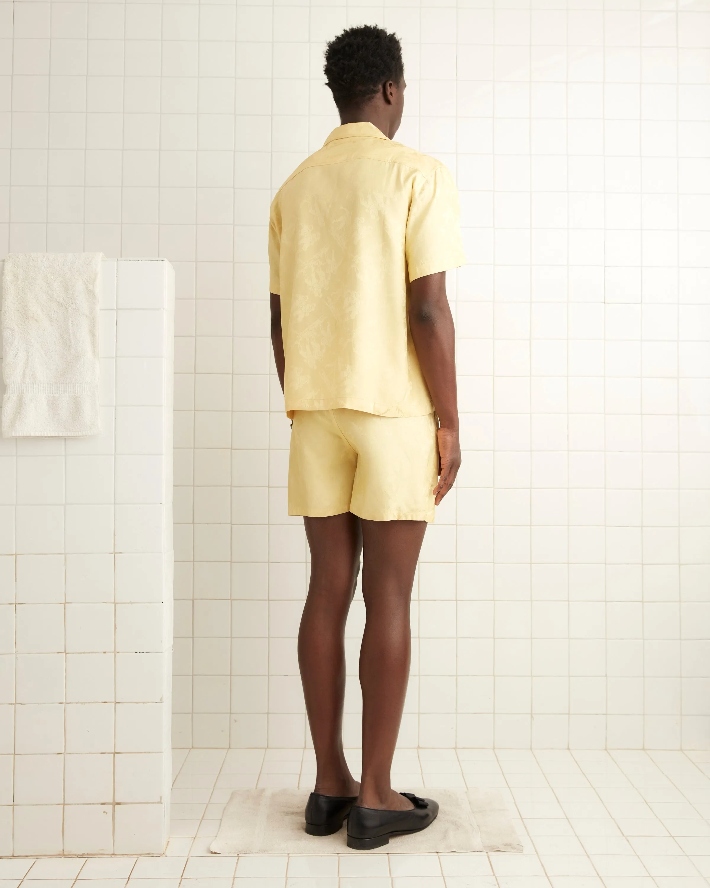 Football Jacquard Short Sleeve Louie Shirt - Yellow sold by BODE product image thumbnail 3