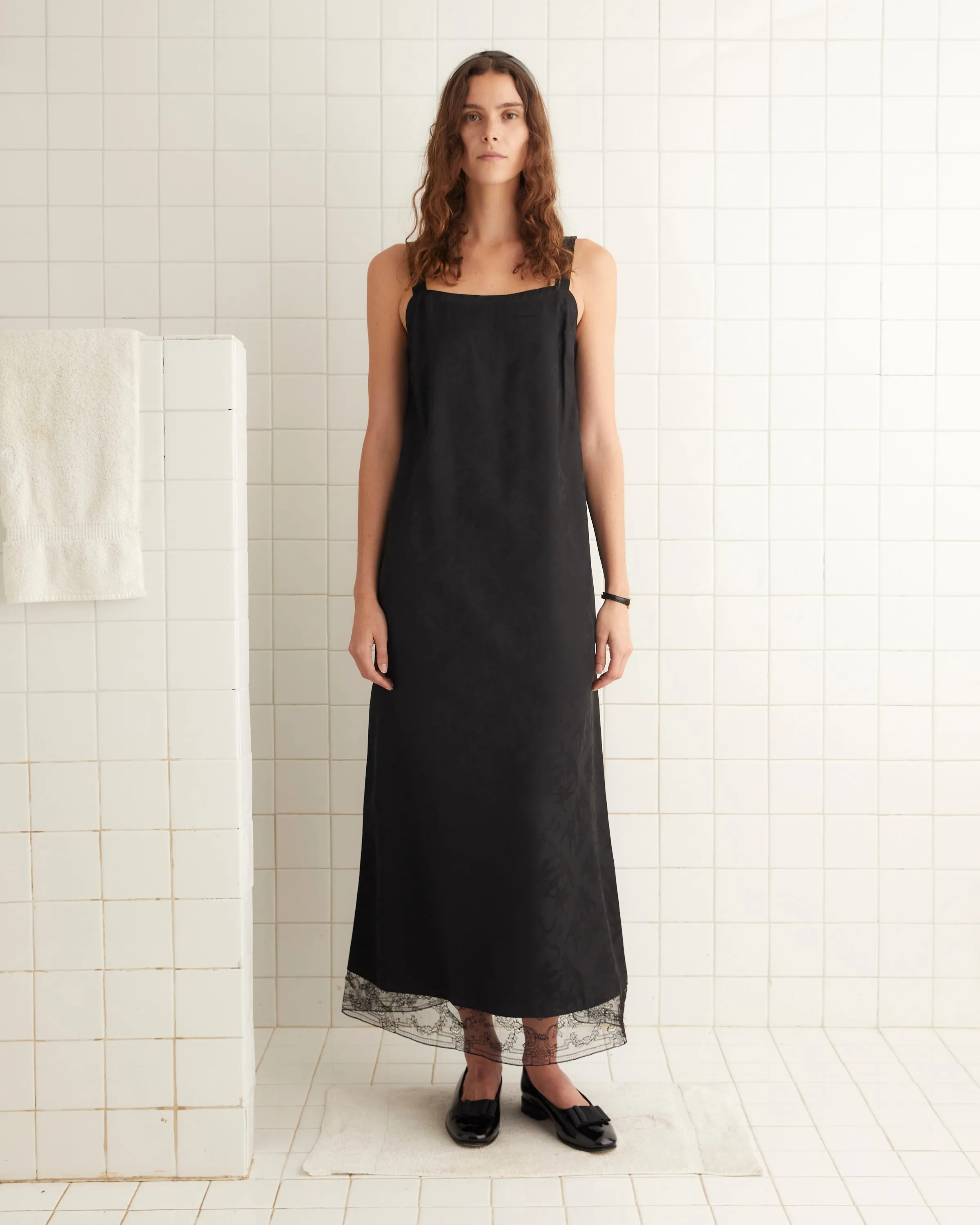Football Jacquard Column Gown sold by BODE