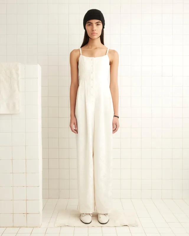 Football Jacquard Jumpsuit - Cream sold by BODE