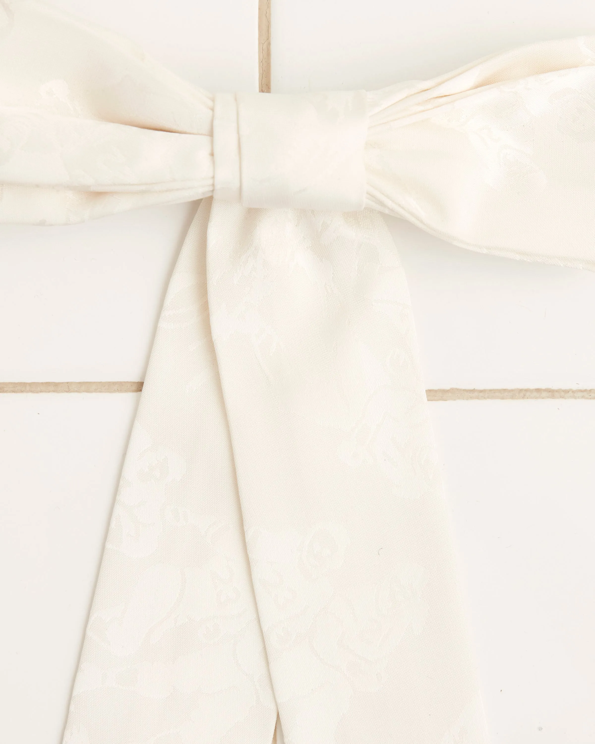 Football Jacquard Bow Barrette - Cream sold by BODE product image thumbnail 3