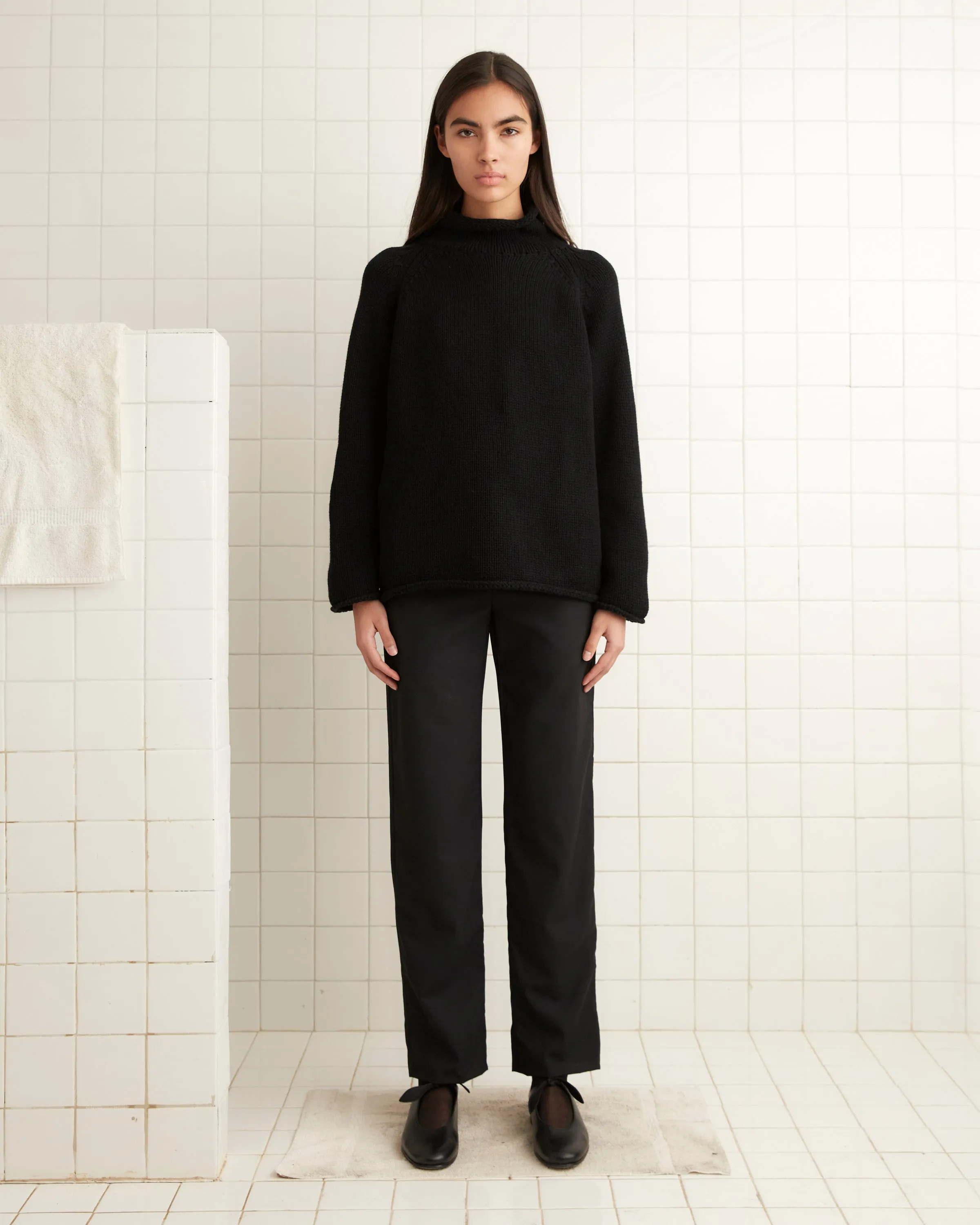 Cashmere Rollneck - Black sold by BODE