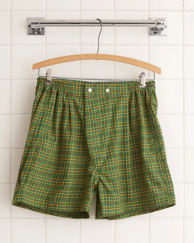 Bobby Plaid Boxer Shorts - M sold by BODE