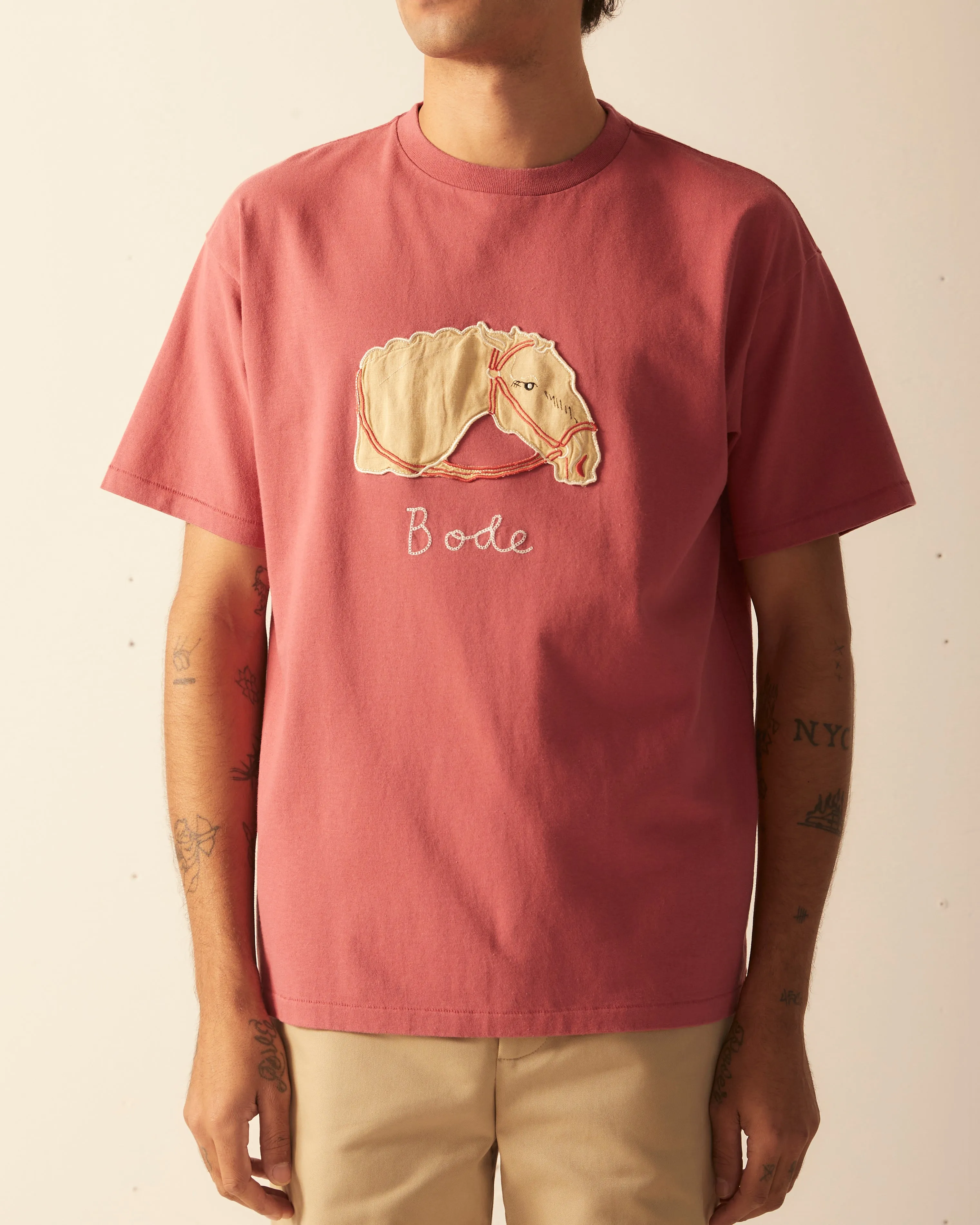 Pony Appliqué Tee - Pink sold by BODE product image thumbnail 2