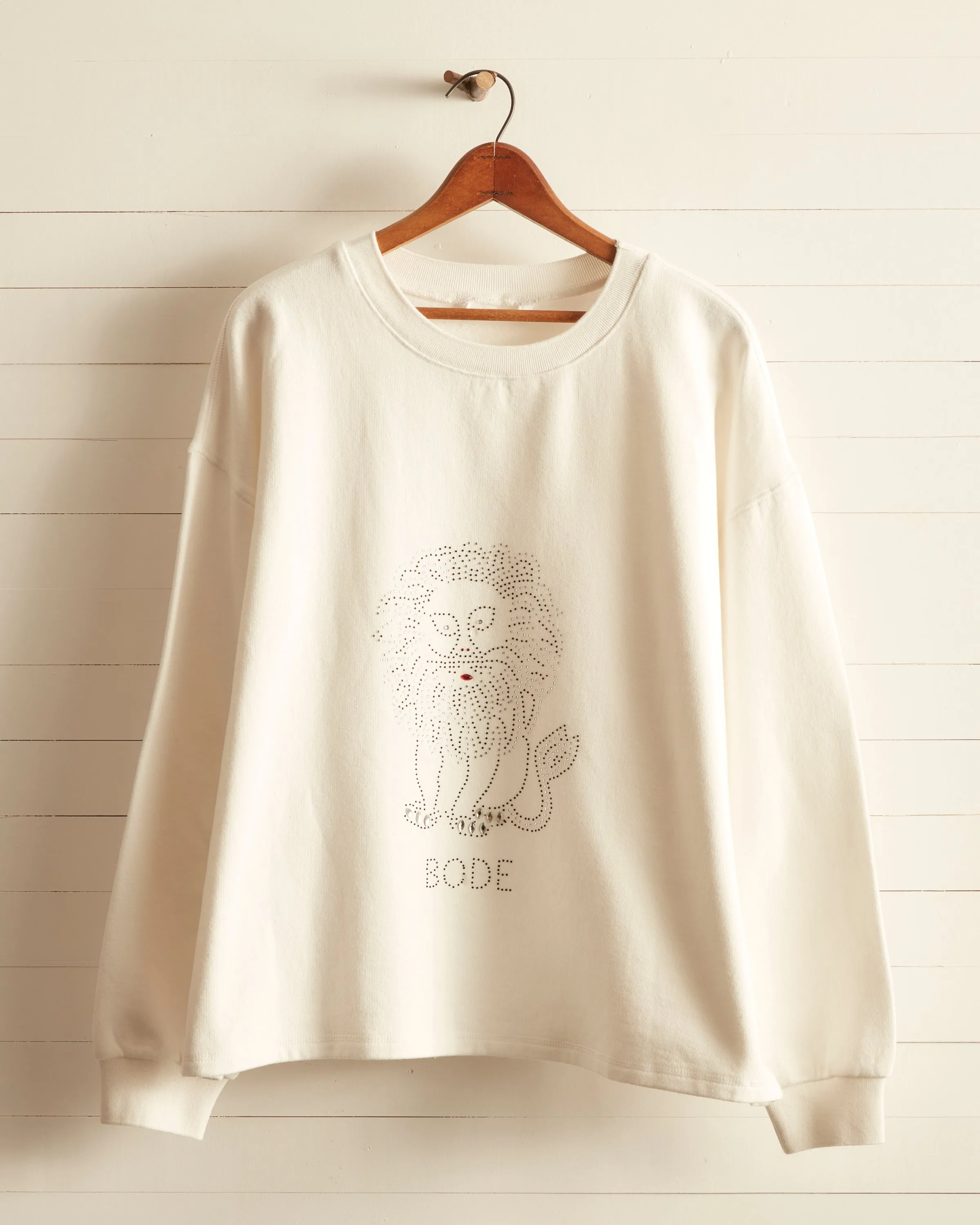 Embellished Lion Crewneck sold by BODE