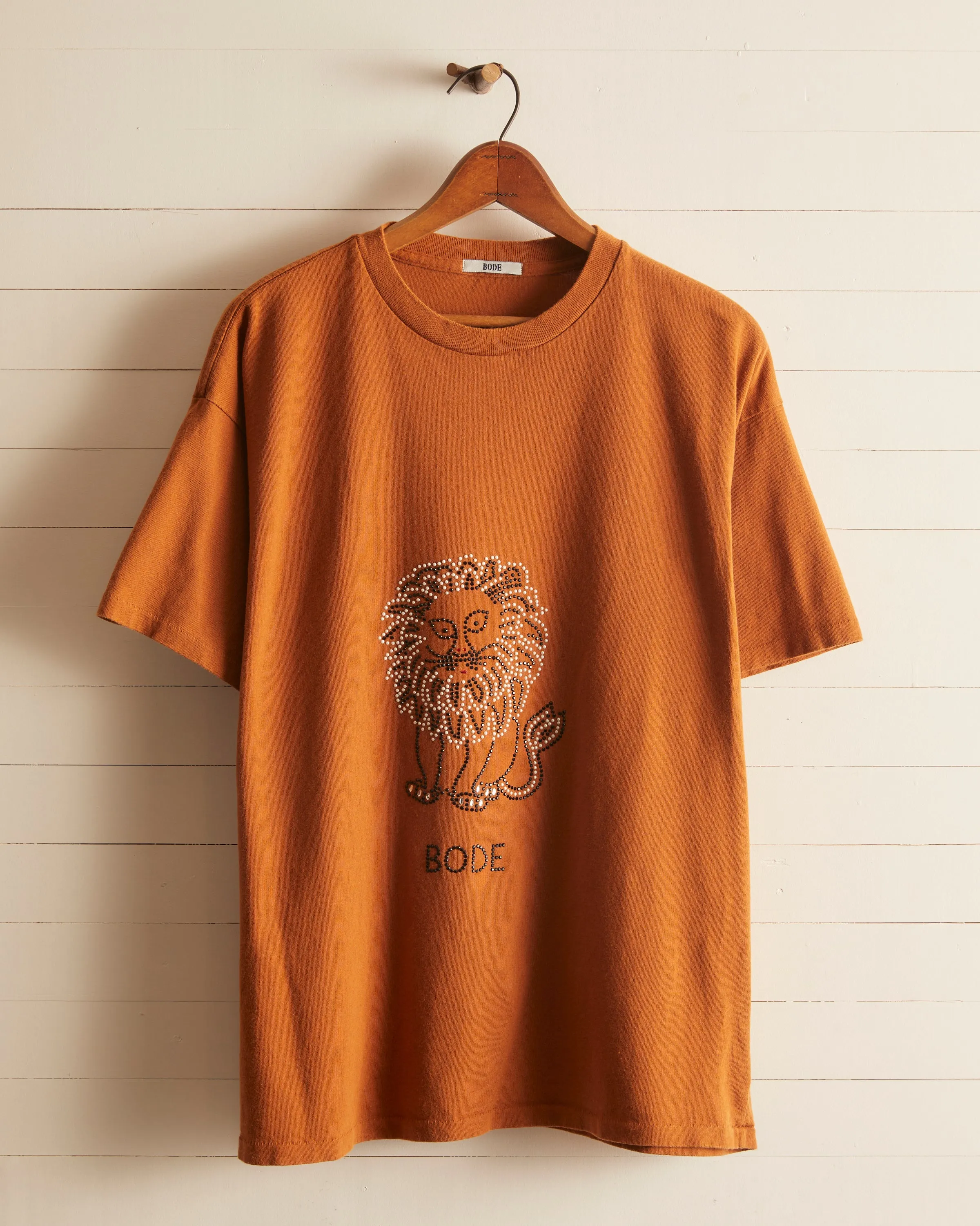 Embellished Lion Tee - Marigold sold by BODE