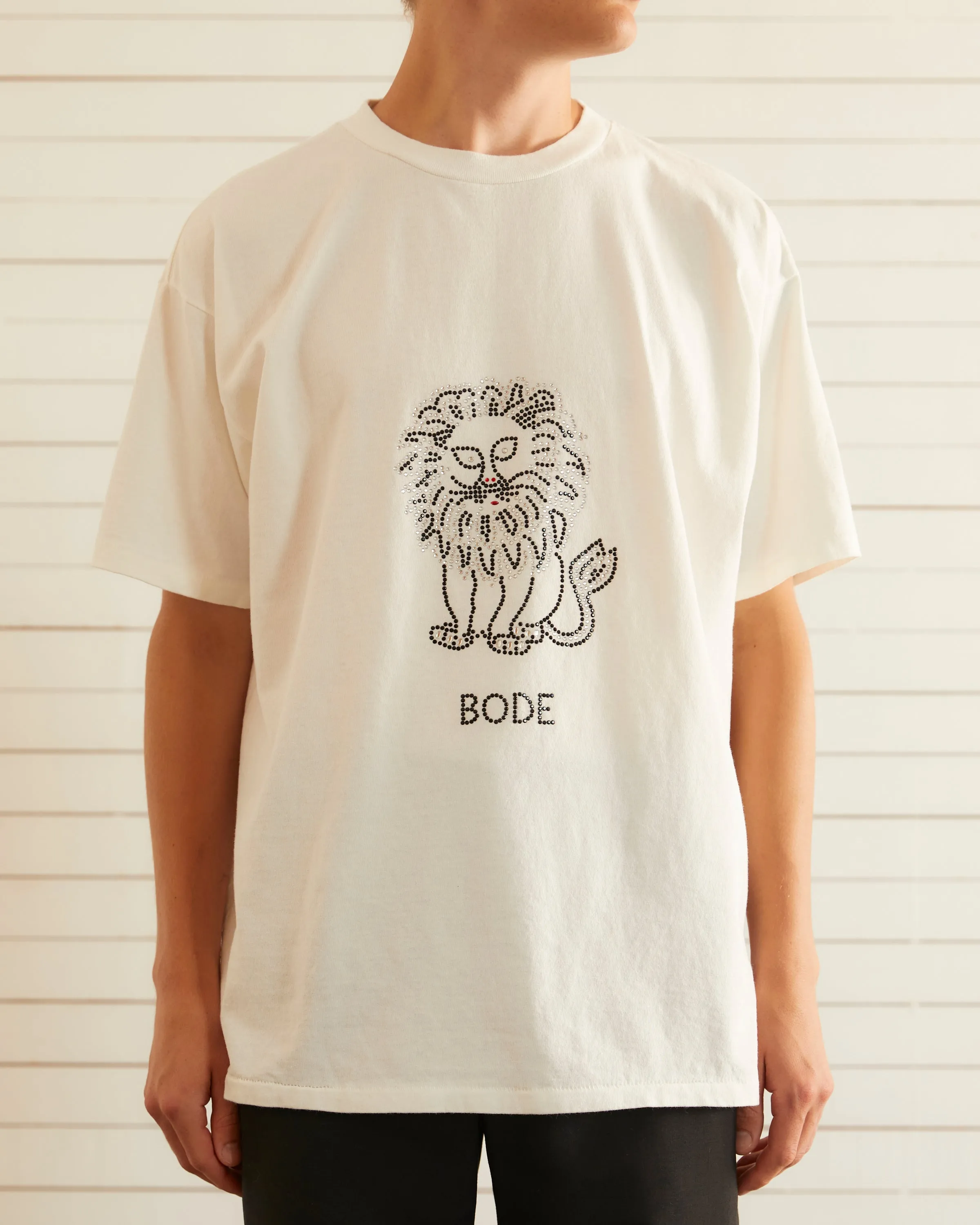 Embellished Lion Tee - White sold by BODE product image thumbnail 2