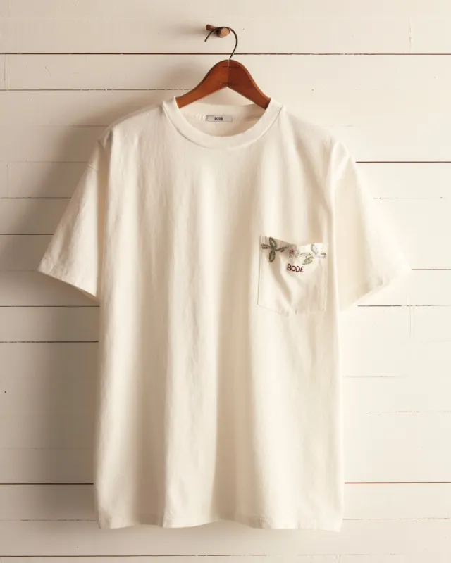 Beaded Vine Pocket Tee sold by BODE