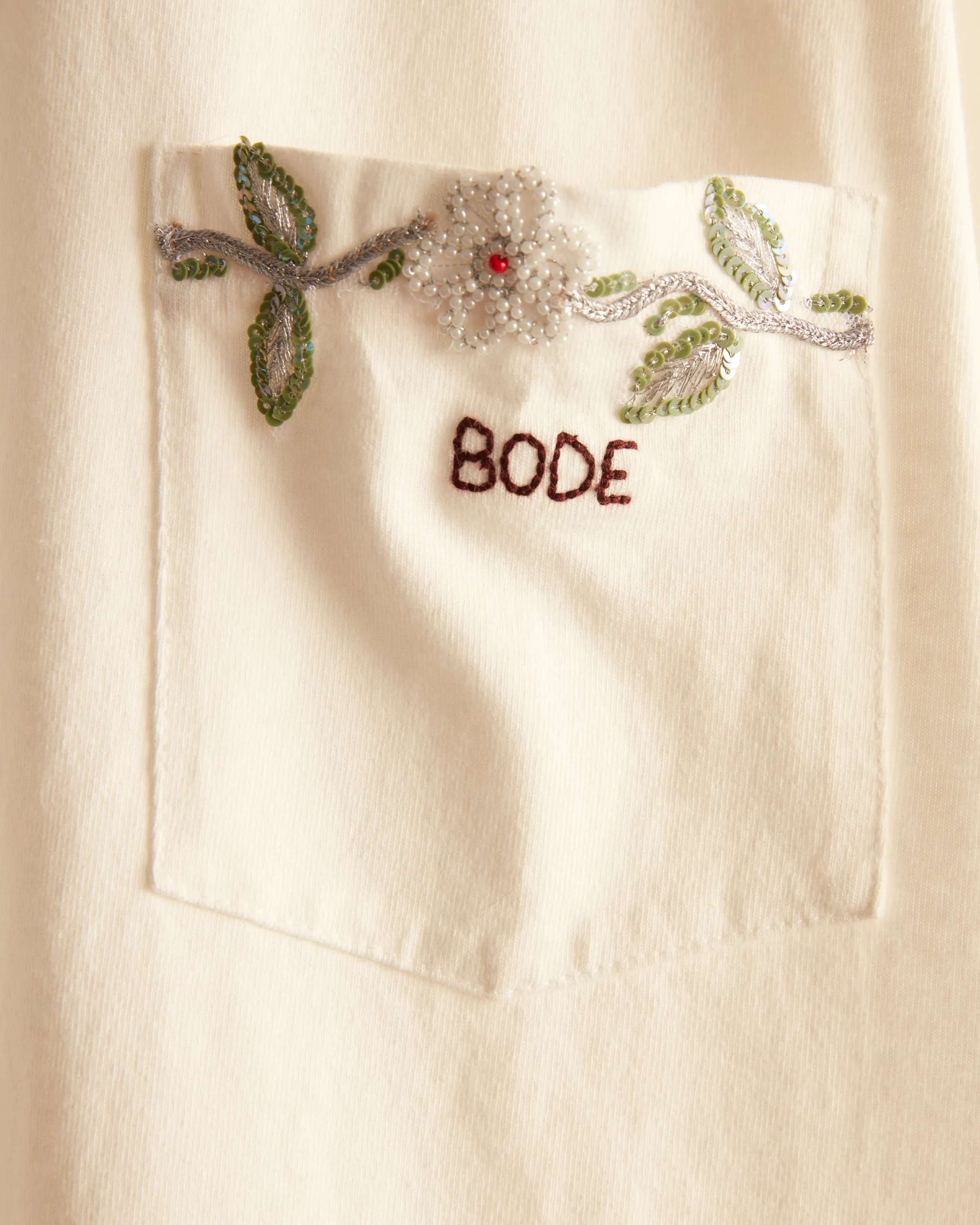Beaded Vine Pocket Tee sold by BODE product image thumbnail 2