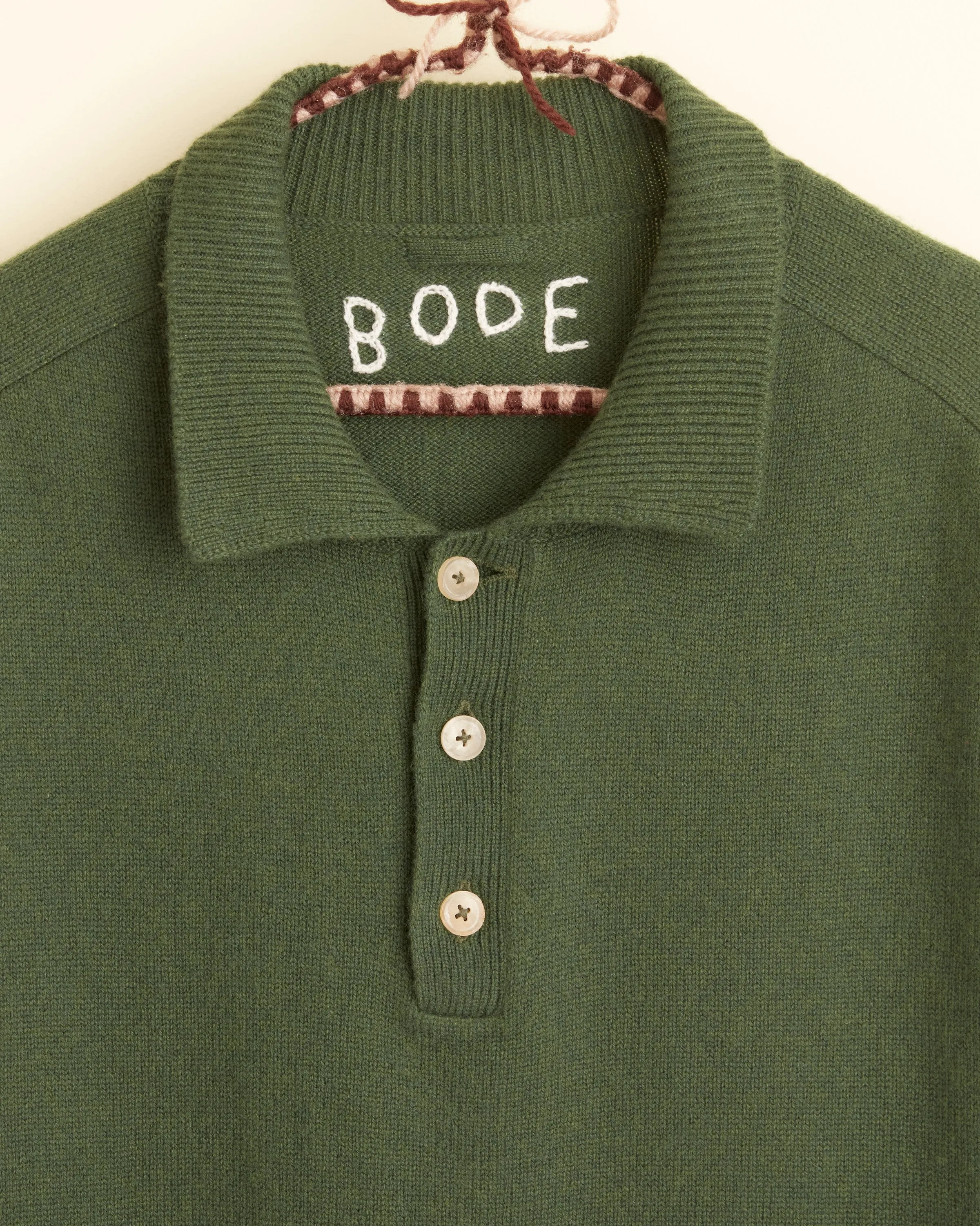 Cashmere Polo - Green sold by BODE product image thumbnail 2